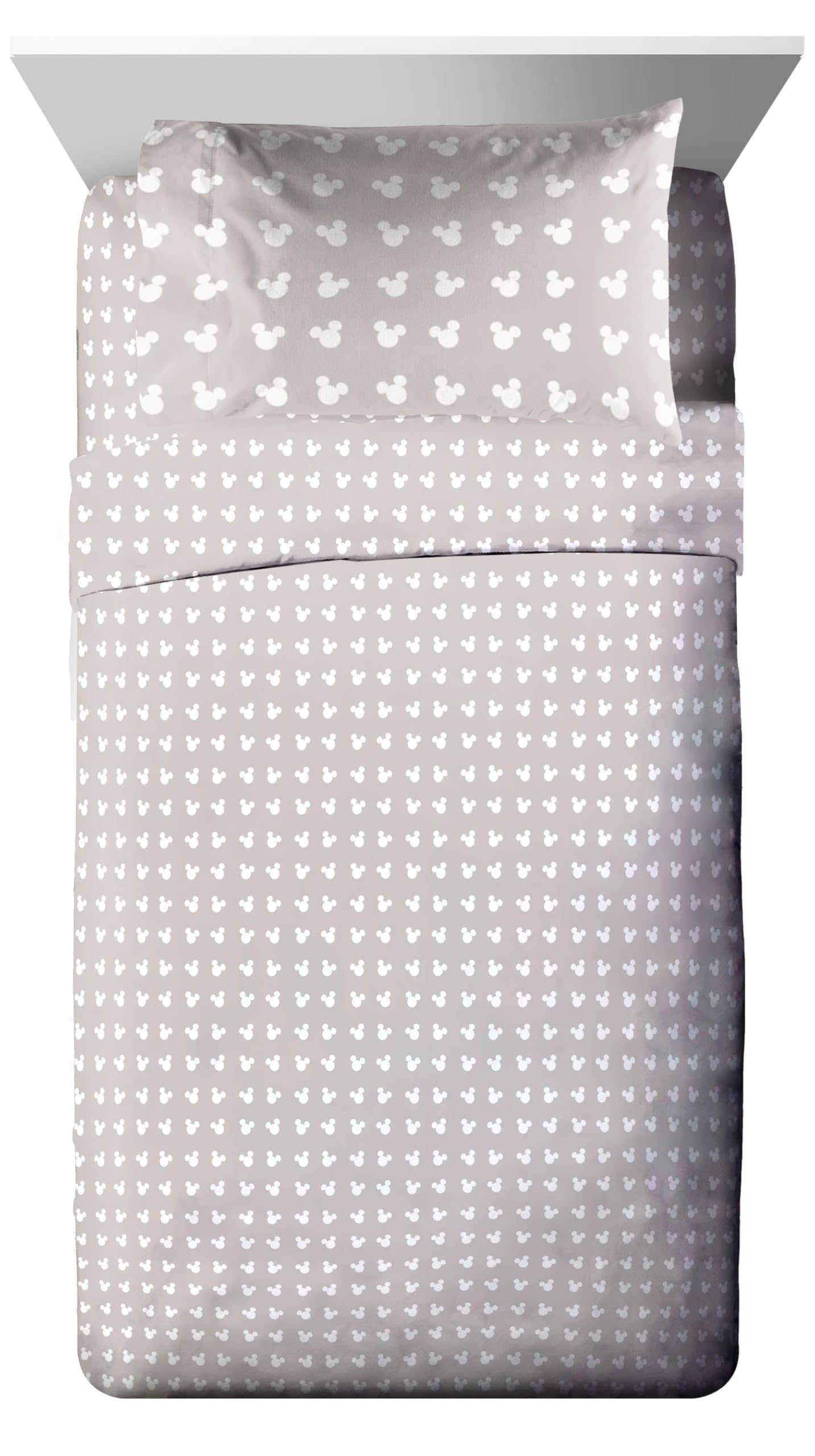 Jay Franco Disney Mickey Mouse Twin Size Comforter Set - 5 Piece Bedding Includes Sheet Set & Pillow Covers - Super Soft Cozy Bedding