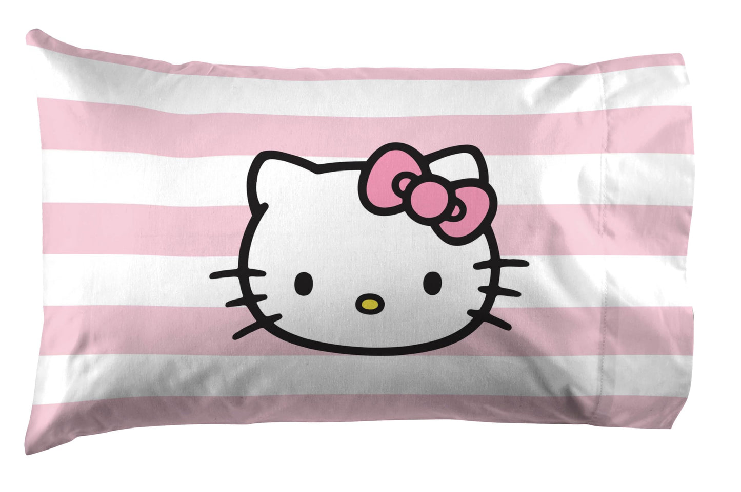 Jay Franco Hello Kitty Cute Queen Sheet Set - 4 Piece Sanrio Super Soft Microfiber, Fade Resistant, Machine Washable, Deep Pocket 10 in, 2 Pillowcases, Girly Pink Kawaii Sheets (Officially Licensed)