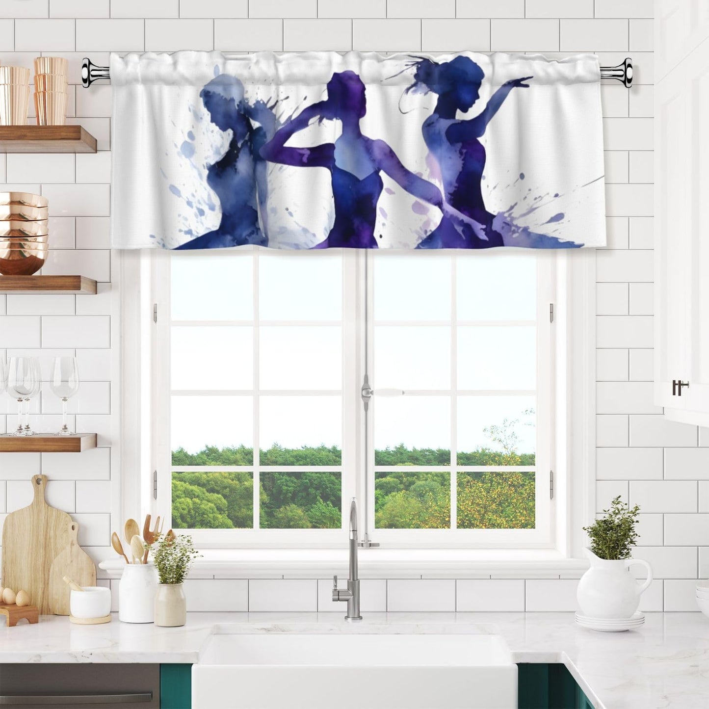 JXDXHCW Valances for Windows Dancer Valance Living Room Bedroom Kitchen Curtain Valance 54x18 Inch