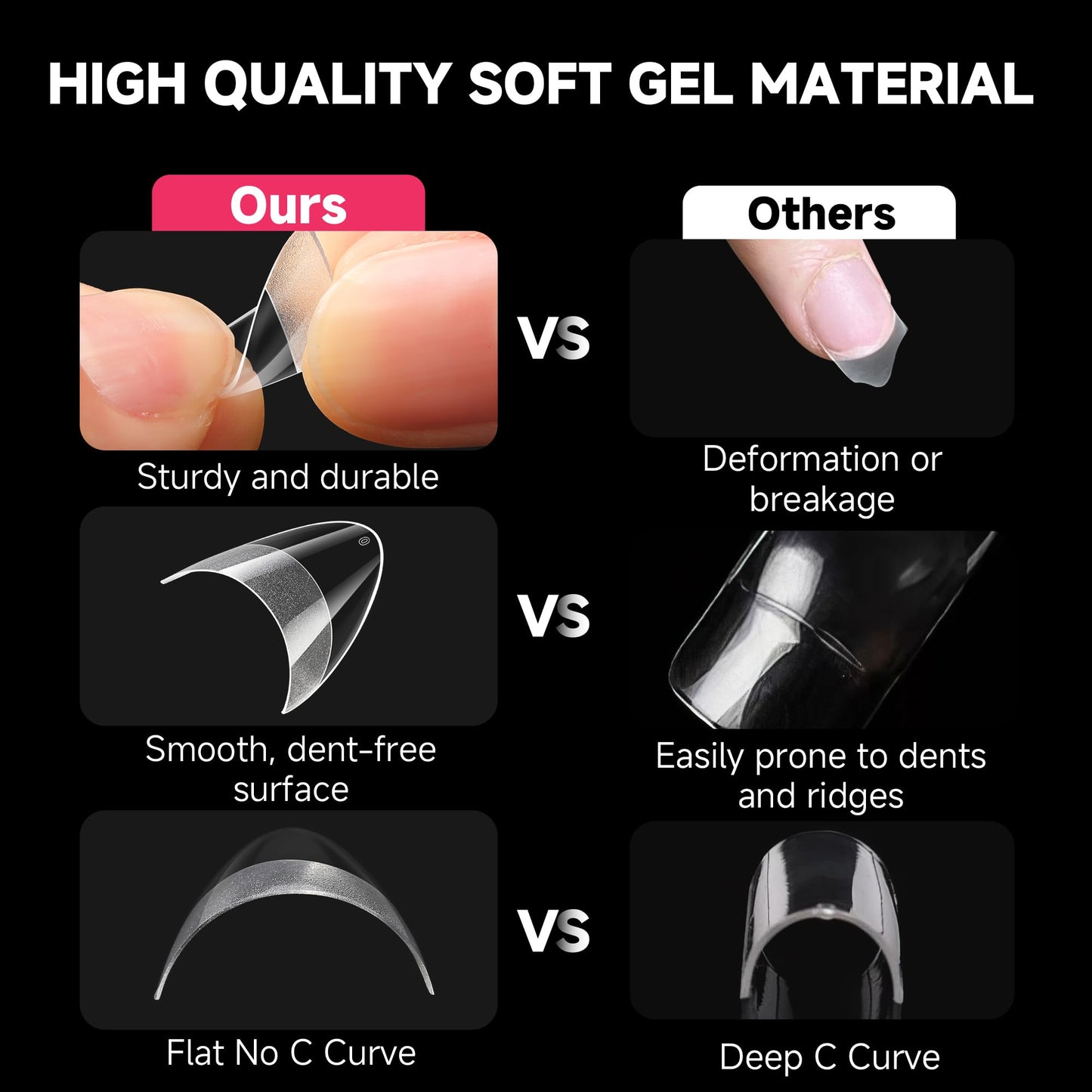 UNA GELLA Short Almond Gel Nail Tips: 504PCS Acylic Nail Tips Almond Shape Extra Short Pre Etched Half Cover 12sizes Salon Quality Soft Press On Nails DIY for Home Nails Extension
