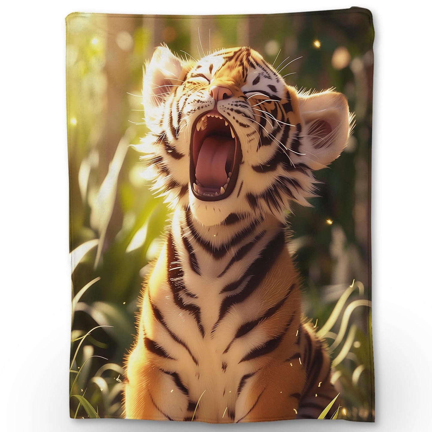 Ti Caldi Cute Tiger Blanket, Soft Fuzzy Lightweight Animal Flannel Throw Blanket Perfect for Couch, Bed, Travel & Outdoor Use, Warm Fluffy Cozy Decor Blankets for Adults Kids Women Girls 60×50 in