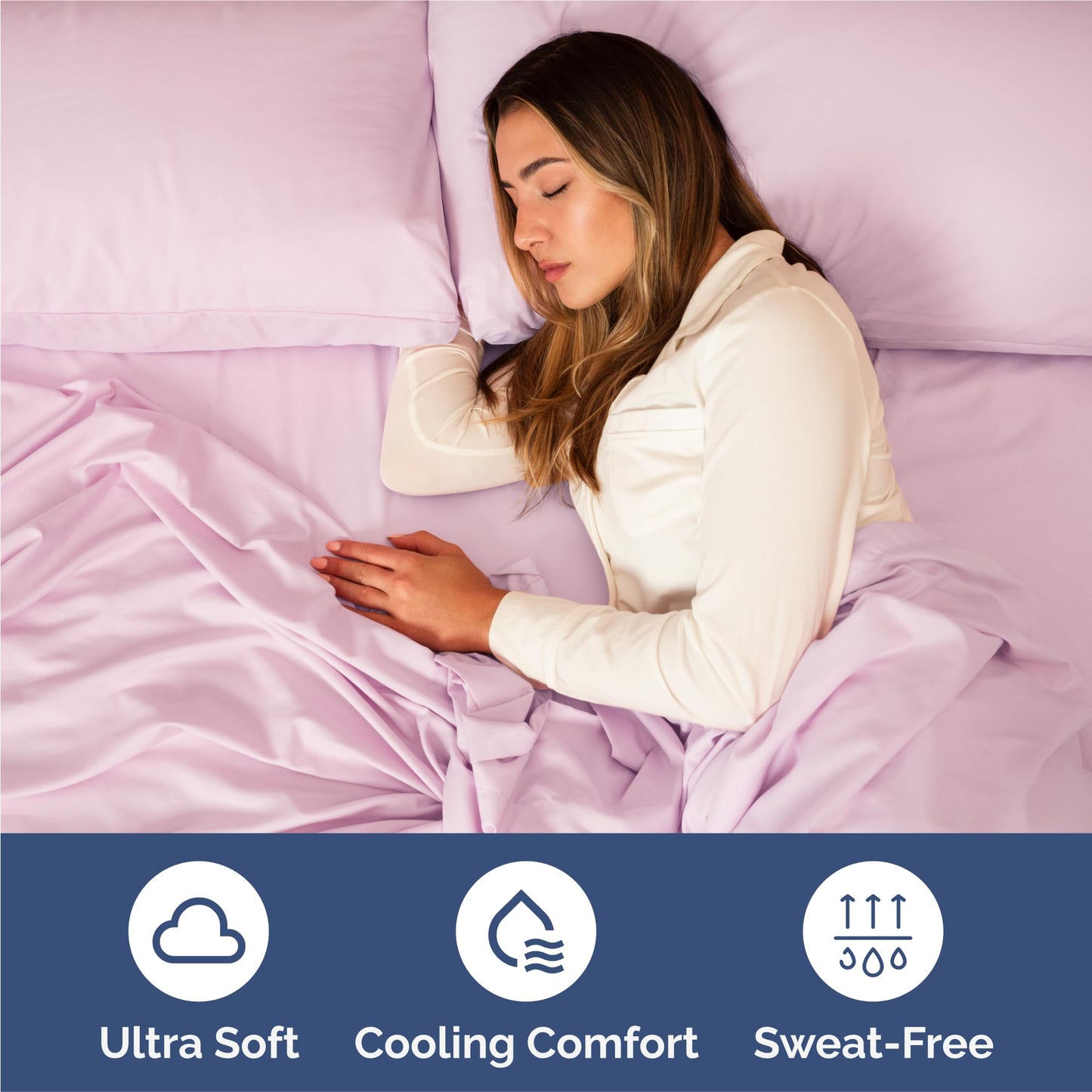 Split King Size 5 Piece Sheet Set - Comfy Breathable & Cooling Sheets - Hotel Luxury Bed Sheets for Women & Men - Deep Pockets, Easy-Fit, Soft & Wrinkle Free Sheets - Light Pink Oeko-Tex Bed Sheet Set