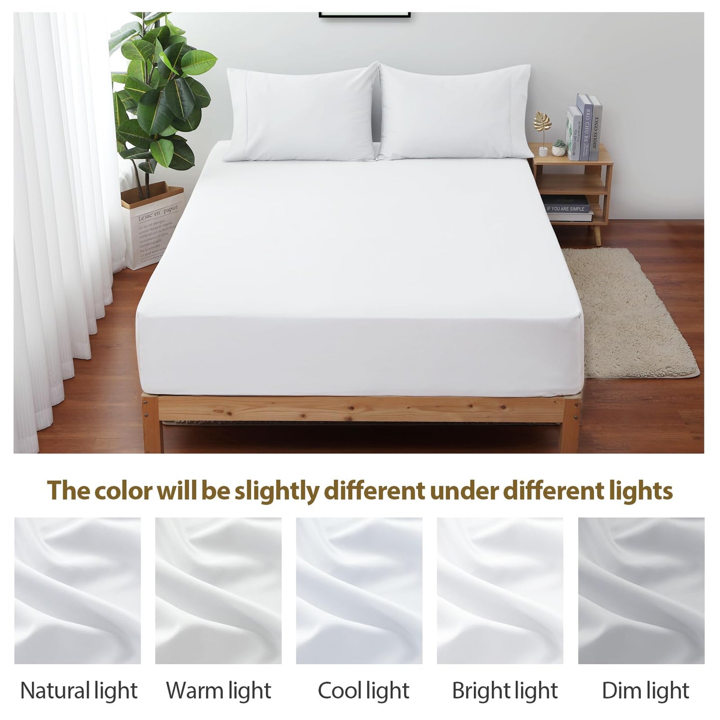 King Size Fitted Sheet Only White, 100% Egyptian Cotton 600 Thread Count, 16" Deep Pocket Premium Cotton Mattress Sheet (1 Bottom Sheet Only)