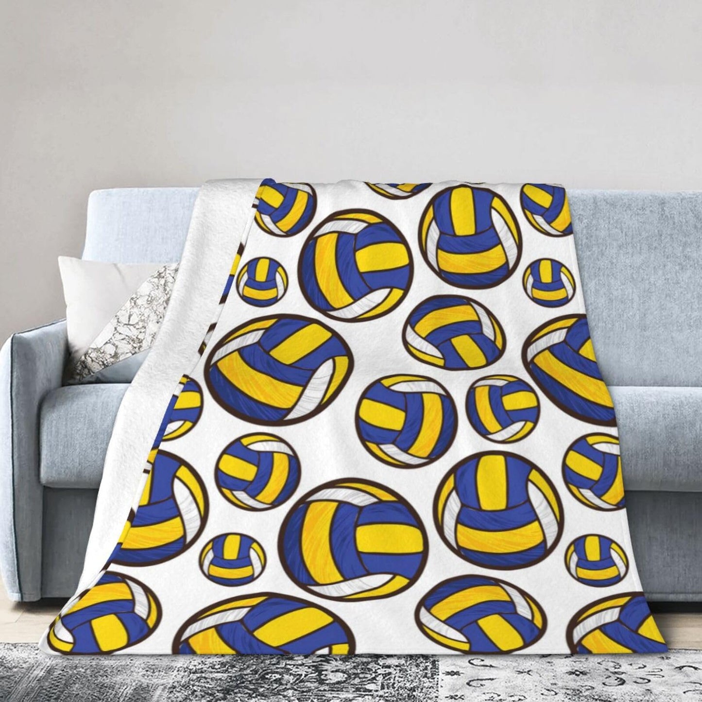 Volleyball Blanket Soft Warm Sofa Bed Throw Blanket Best Volleyball Gifts for Coach Players Teen Girls 80"X60"