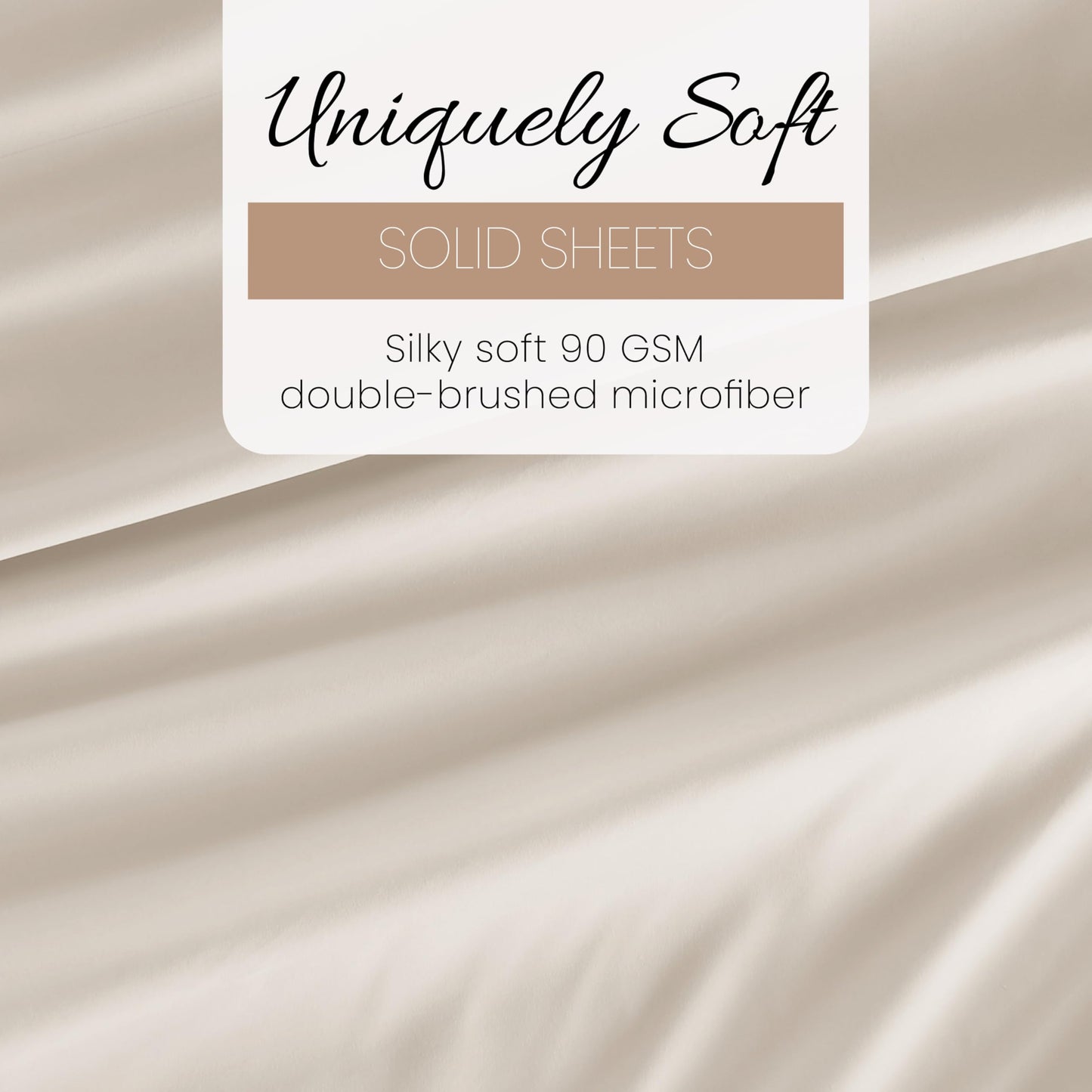 Linen Market Double-Brushed Microfiber King Sheet Set 4 Piece – Oeko-TEX Certified Ultra Soft & Wrinkle-Free - 16" Deep Pocket Sheets - Easy Care King Size - Ivory