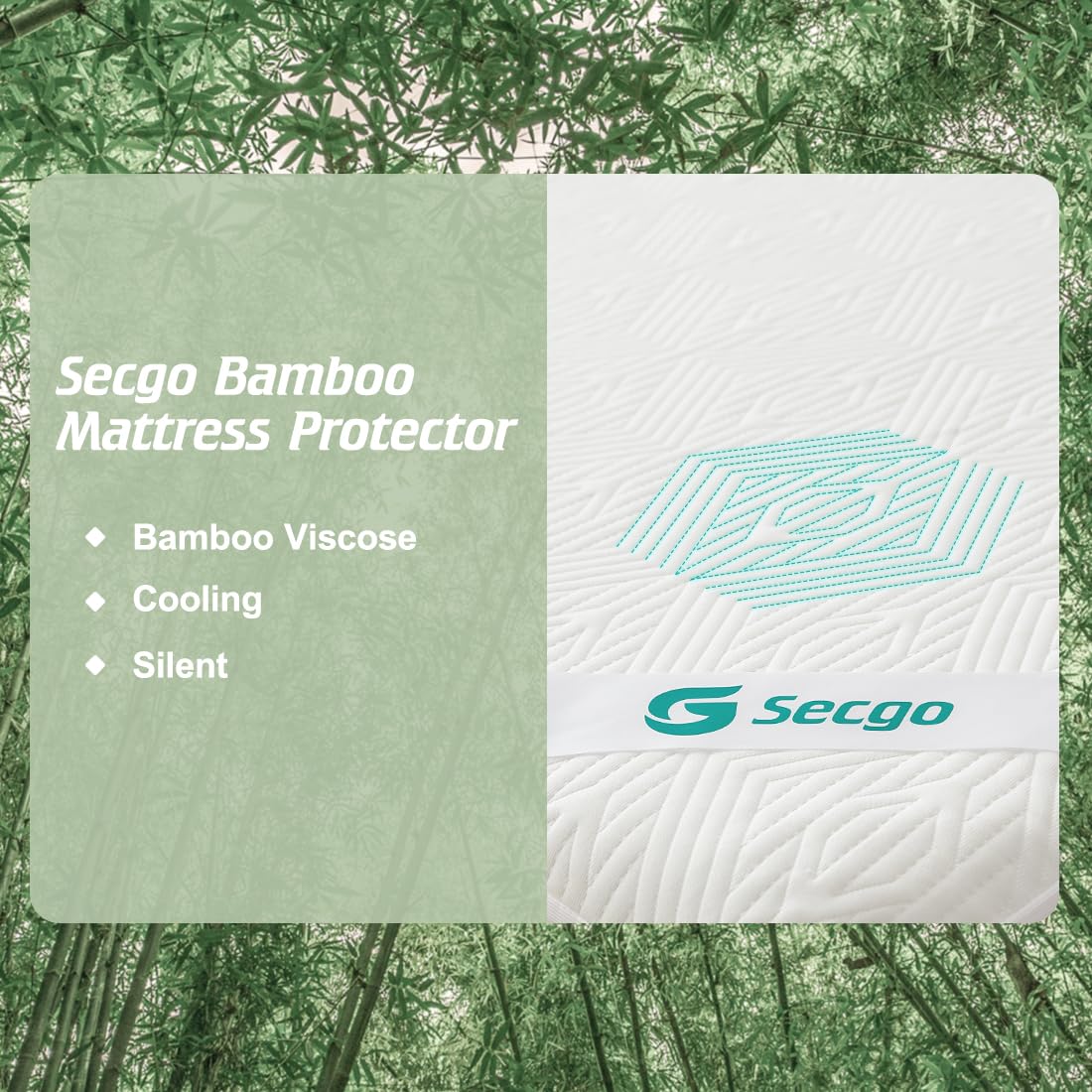 Premium Jacquard 100% Waterproof Twin Mattress Protector, Noiseless, Anti - Slip, Breathable Bed Cover, Rayon from Bambo, Quilted, Mattress Pad Sheet, Deep Pocket 8"-21"