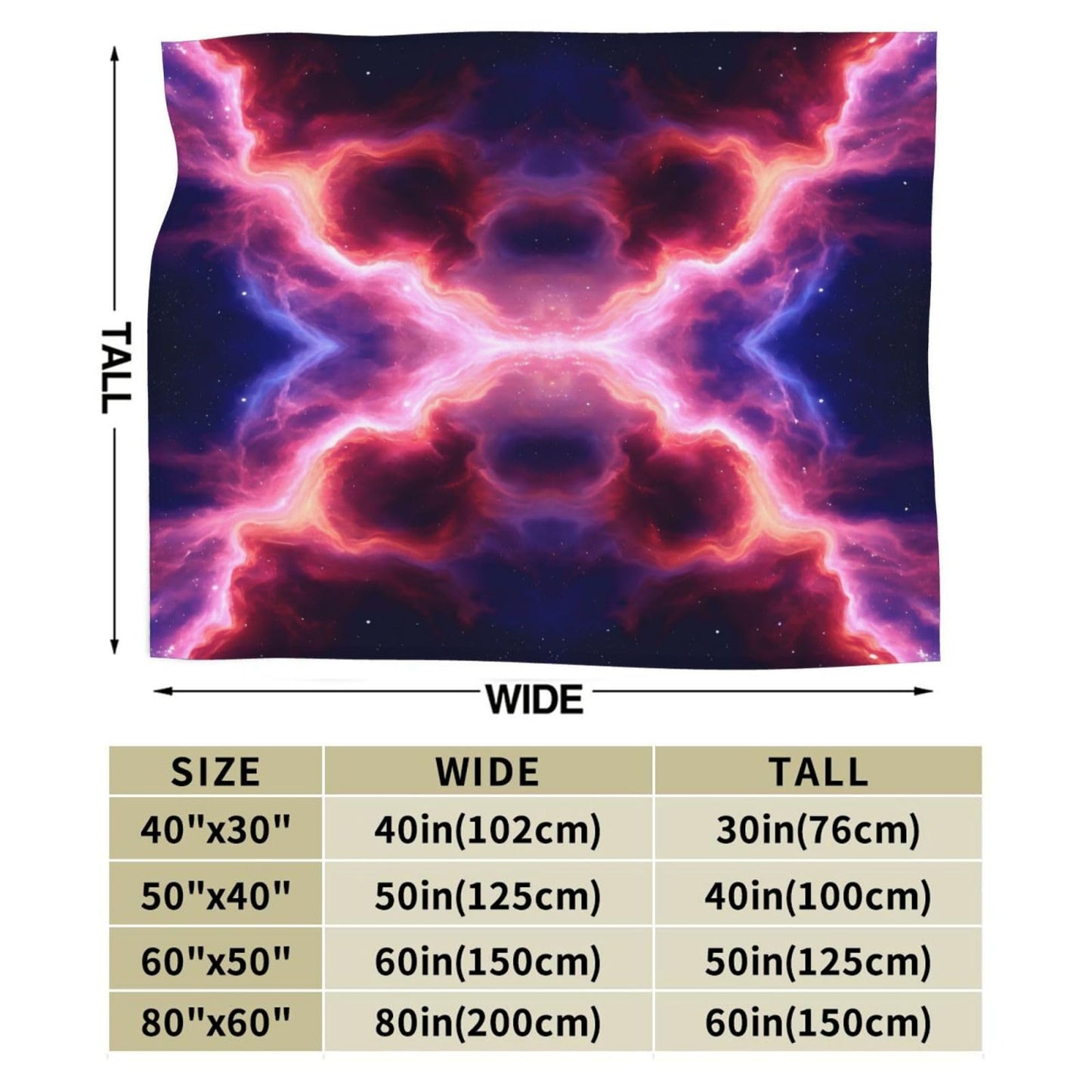 Perinsto Galaxy Throw Blanket Ultra Soft Warm All Season Decorative Fleece Blankets for Bed Chair Car Sofa Couch Bedroom 80"X60"