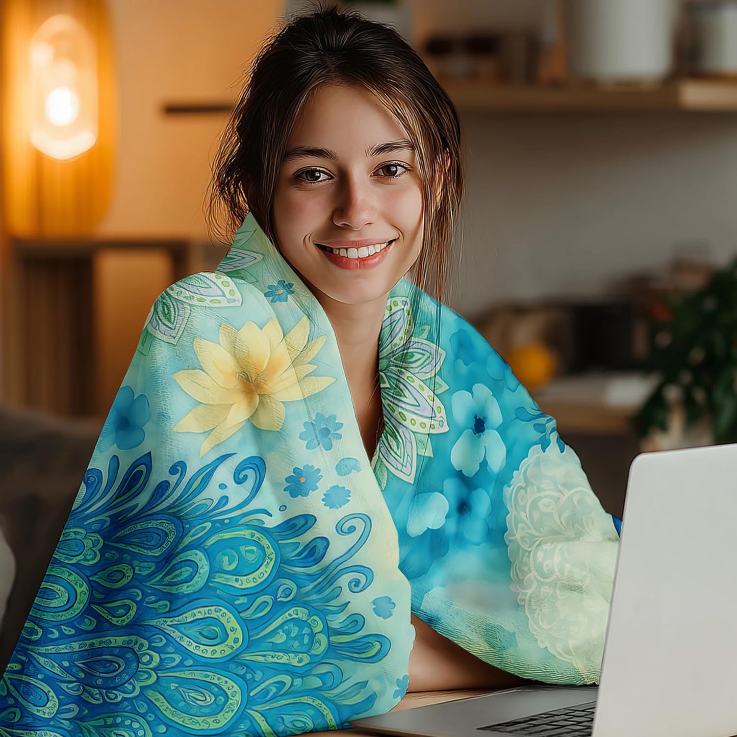 Peacock Blanket Peacock Fleece Throw Blanket Super Soft Fuzzy Plush Cozy Warm Peacocks Decor Stuffed Bedding Blankets Gift for Boys Girls Men Women Kids & Adult 50"x40"