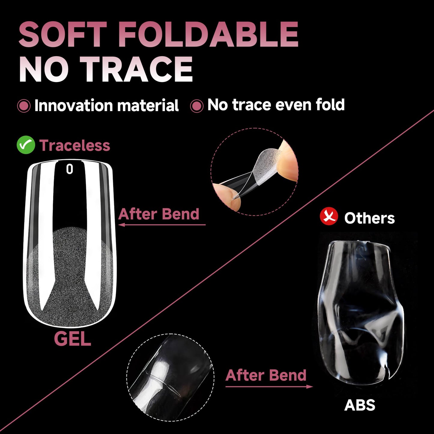 UNA GELLA Medium Square Gel Nail Tips Half Matte 312pcs Medium Square Gel Nails Full Cover False Acrylic Nails Tips for Press On Nails DIY Art Salon Nail Extensions, 12 Sizes