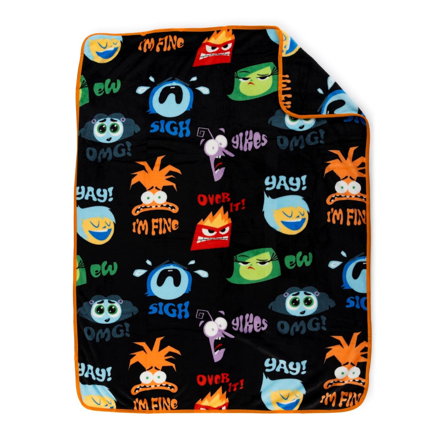 Jay Franco Disney Pixar Inside Out Sadness Nogginz Set - 40 x 50 Inch Lightweight Travel Throw Blanket & Pillow - Kids Super Soft 2 Piece Bedding Set