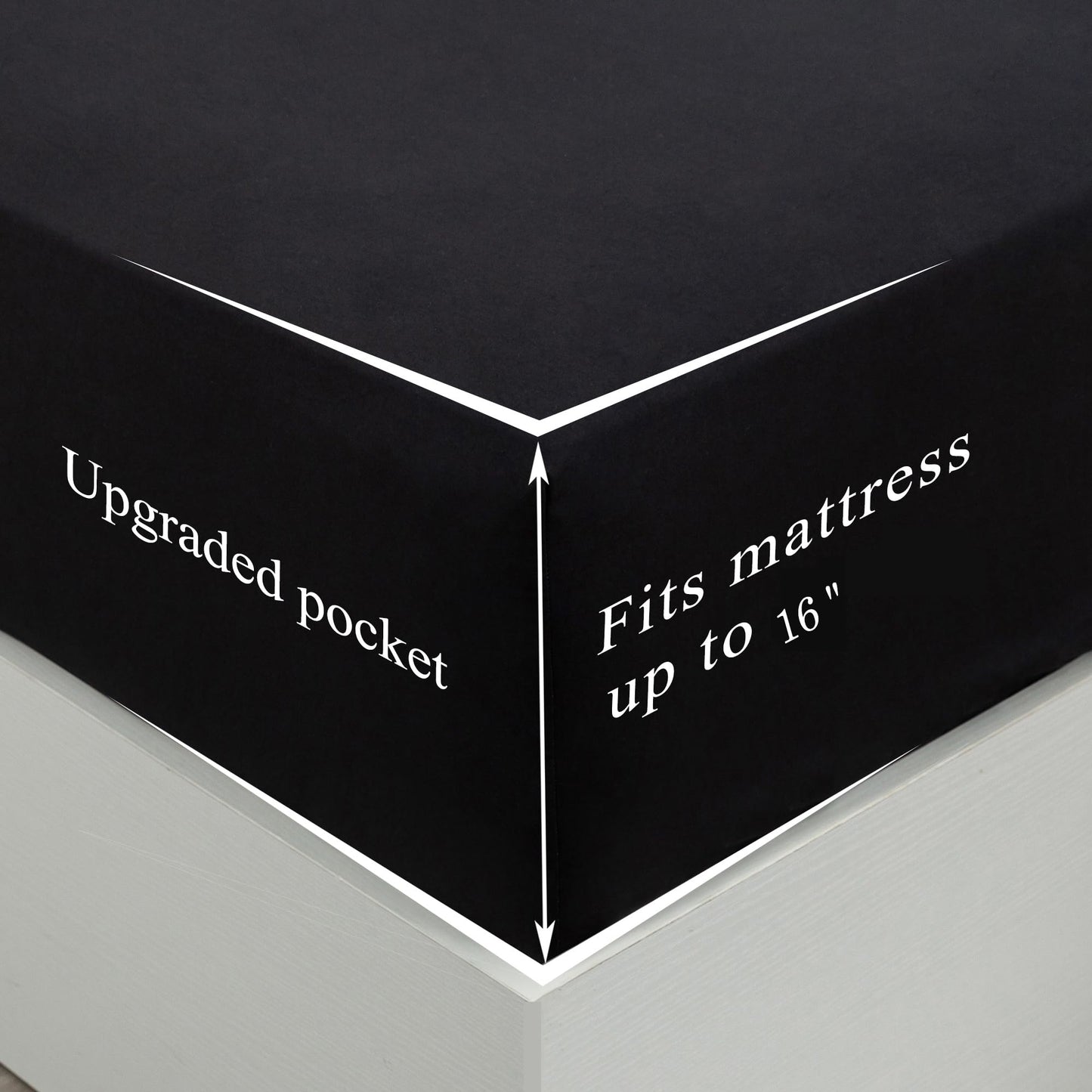 Best Season Cotton Full Size Sheet Set (Black) 4 Piece - 100% Cotton Sheets Set, Soft Cotton Bed Sheets Sets with Deep Pocket fit Up to 16 inch