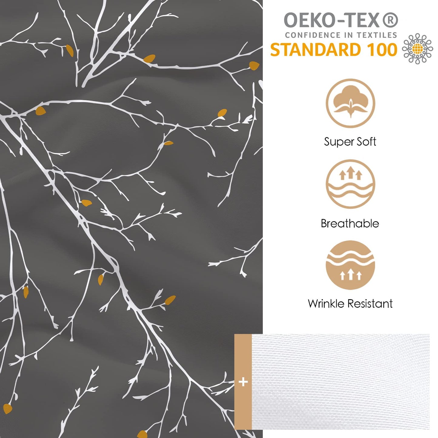 YIYEA Floral Fitted Sheet Only, Premium Double Brushed Microfiber Deep Pocket Fitted Sheet Queen Size, Ultra Soft Fitted Bottom Sheet, Shrinkage, Fade Resistant, Queen
