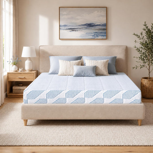 6 Inch Twin Mattress, Twin Size Memory Foam Mattress in a Box, Twin Mattress 6 Inch with Cooling Gel Foam, Medium Firm Support Foam Bed for Pressure Relief, CertiPUR-US Certified, 75" L x 38" W