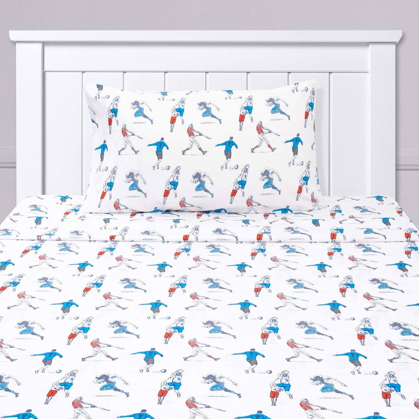 1500 Supreme Kids Bed Sheet Collection - Fun Colorful and Comfortable Boys and Girls Toddler Sheet Sets - Deep Pocket Wrinkle Free Soft and Cozy Bedding - Twin, Sports