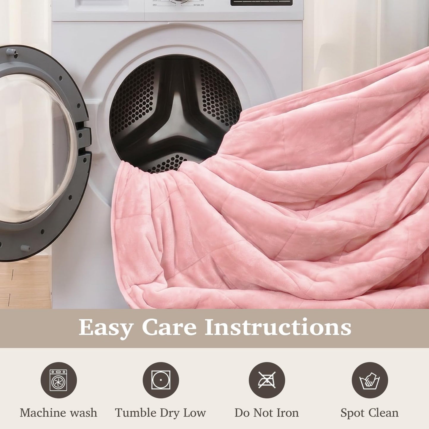 Sivio Sherpa Fleece Blanket for Adult, 15lbs Heavy Fuzzy Throw Blanket with Soft Plush Flannel, Reversible Twin Size Super Soft Extra Warm Cozy Fluffy Blanket, 48x72 Inch Dual Sided Pink