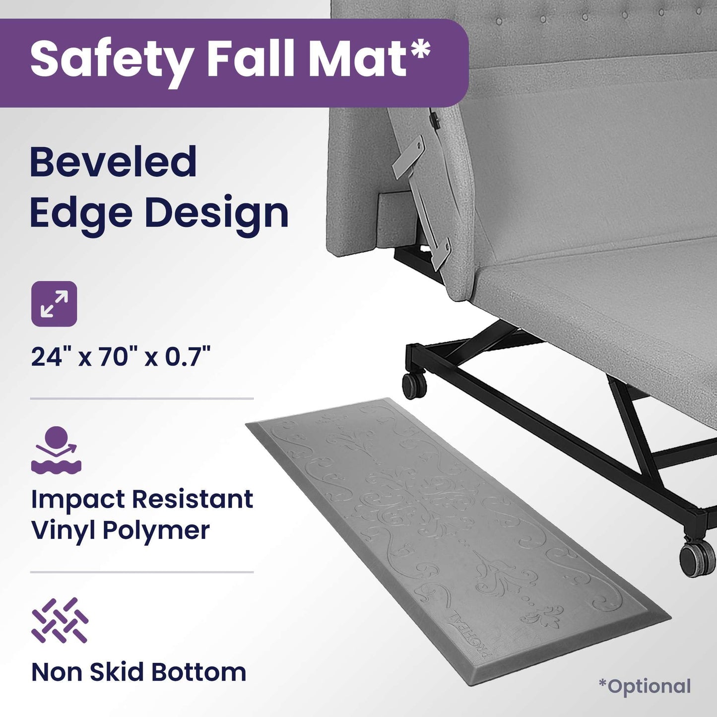 ProHeal Customize Your Own Adjustable Hospital Bed for Home Use with Gel Memory Foam Mattress - Twin Size Home Style Full Electric Medical Bed - Adjust Height, Head, and Foot - Cozy Elegant Design