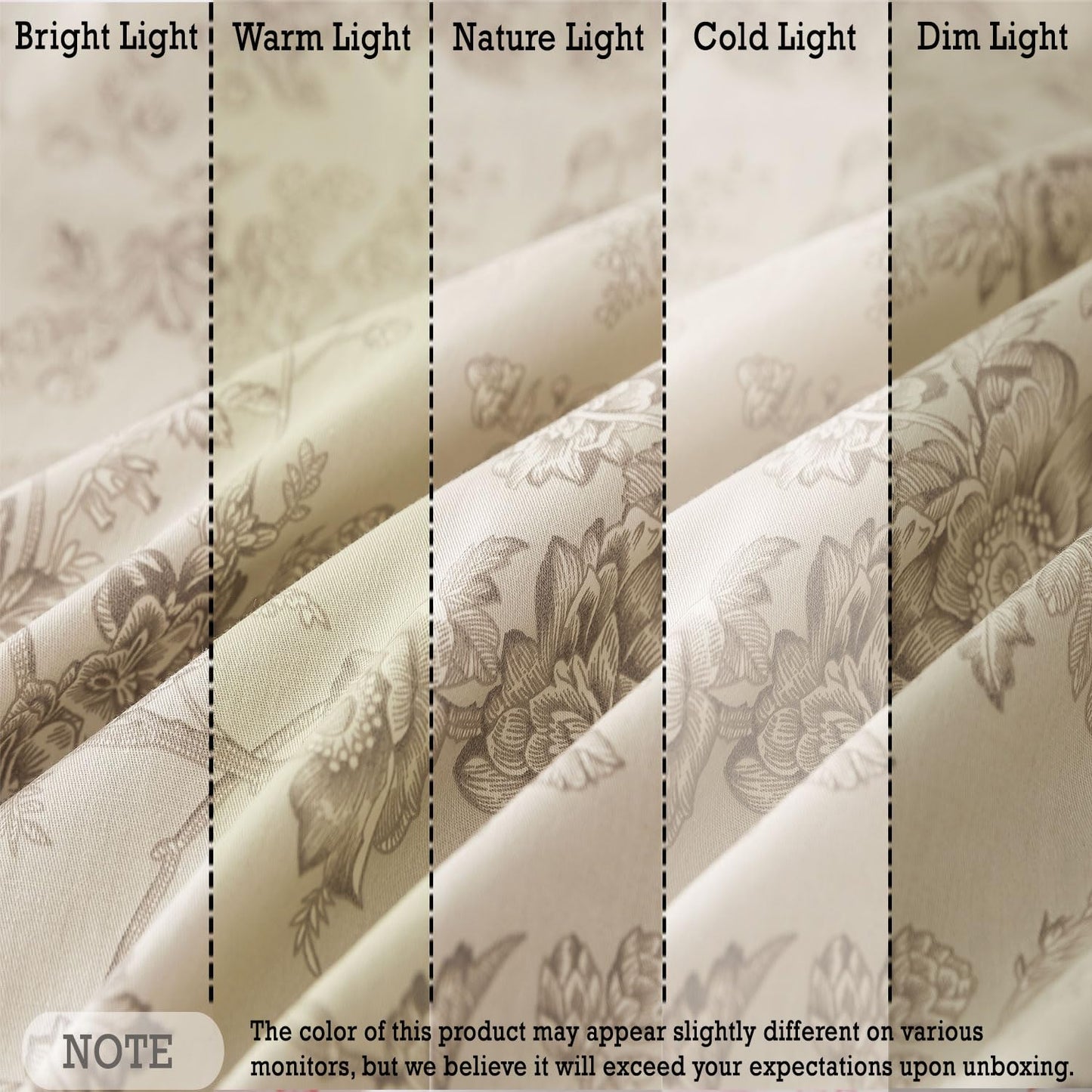 FADFAY Luxury 100% Cotton Percale Queen Sheet Set – 4-Piece Vintage Botanical Floral Bedding, Hotel-Quality Crisp & Breathable Sheets, Deep Pocket Fitted Sheet, Elegant French Country Cottage Style