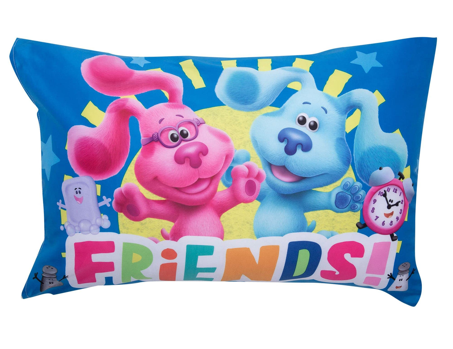 Blue's Clues 4 Piece Toddler Bedding Set - Includes Comforter, Fitted Sheet, Top Sheet, and Pillow Case - Blue's Clues Character Design for Toddler Bed