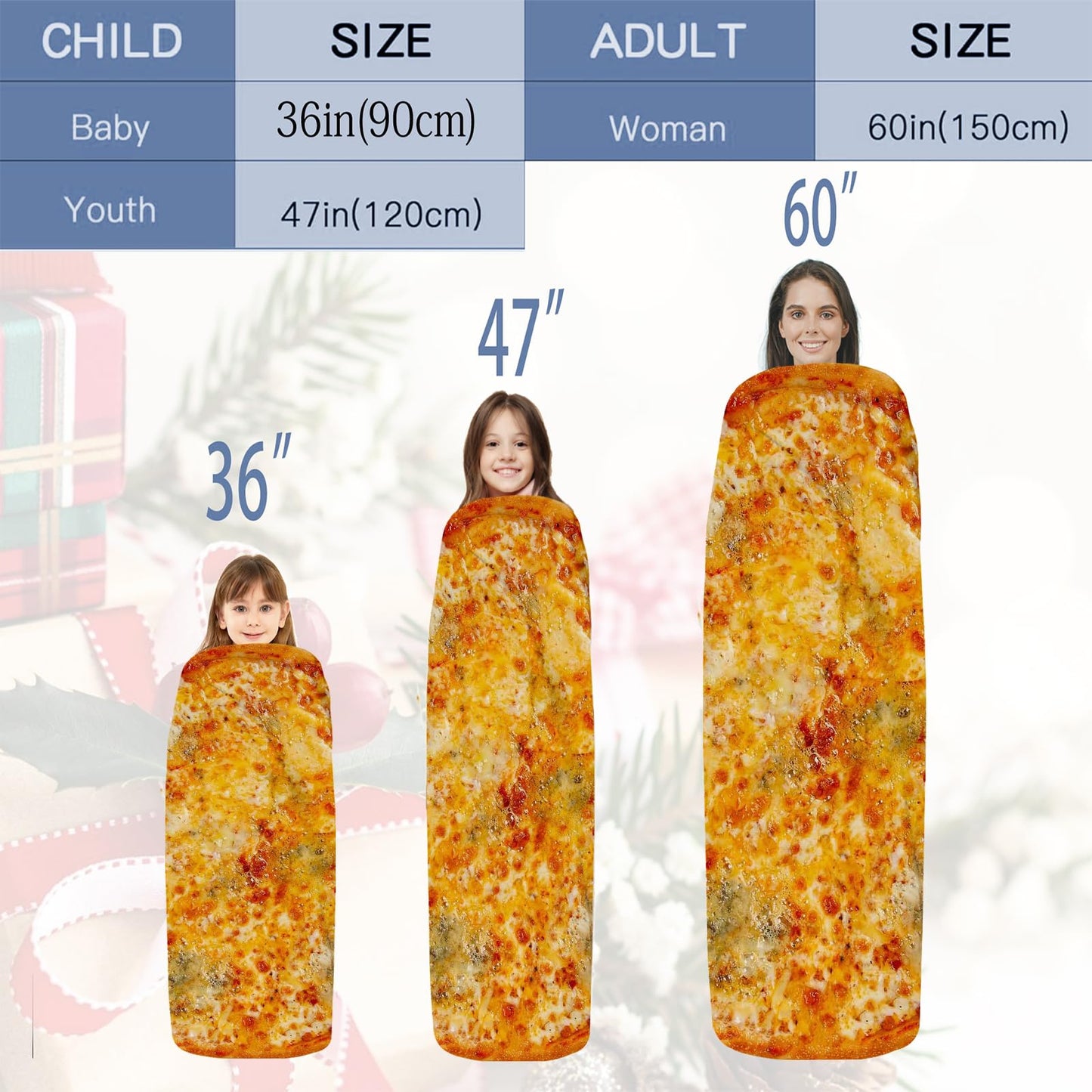 Ubnlkto Pizza Throw Blanket, Round Funny Food Blanket for Adults & Kids, Realistic 60
