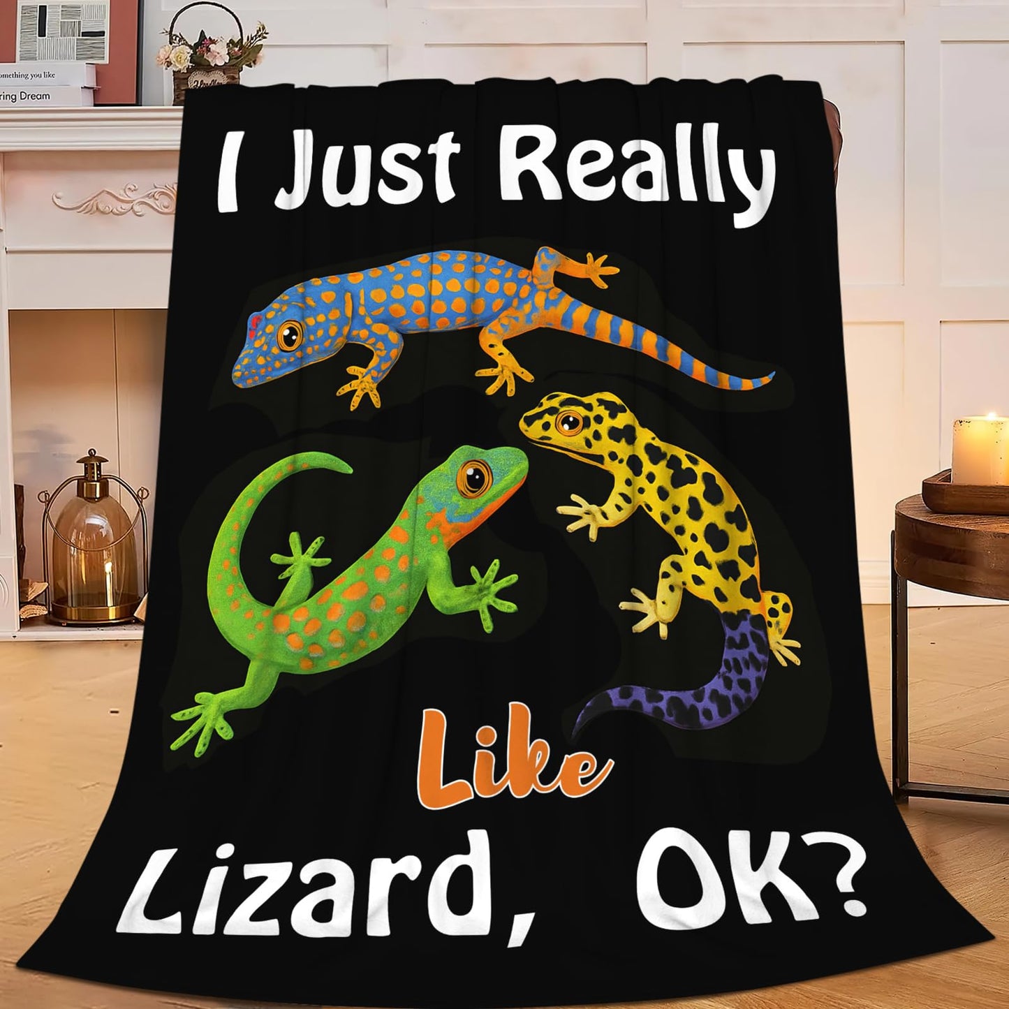 Baegopa Lizard Blanket Gifts Reptiles Lovers Throw 50"X40"
