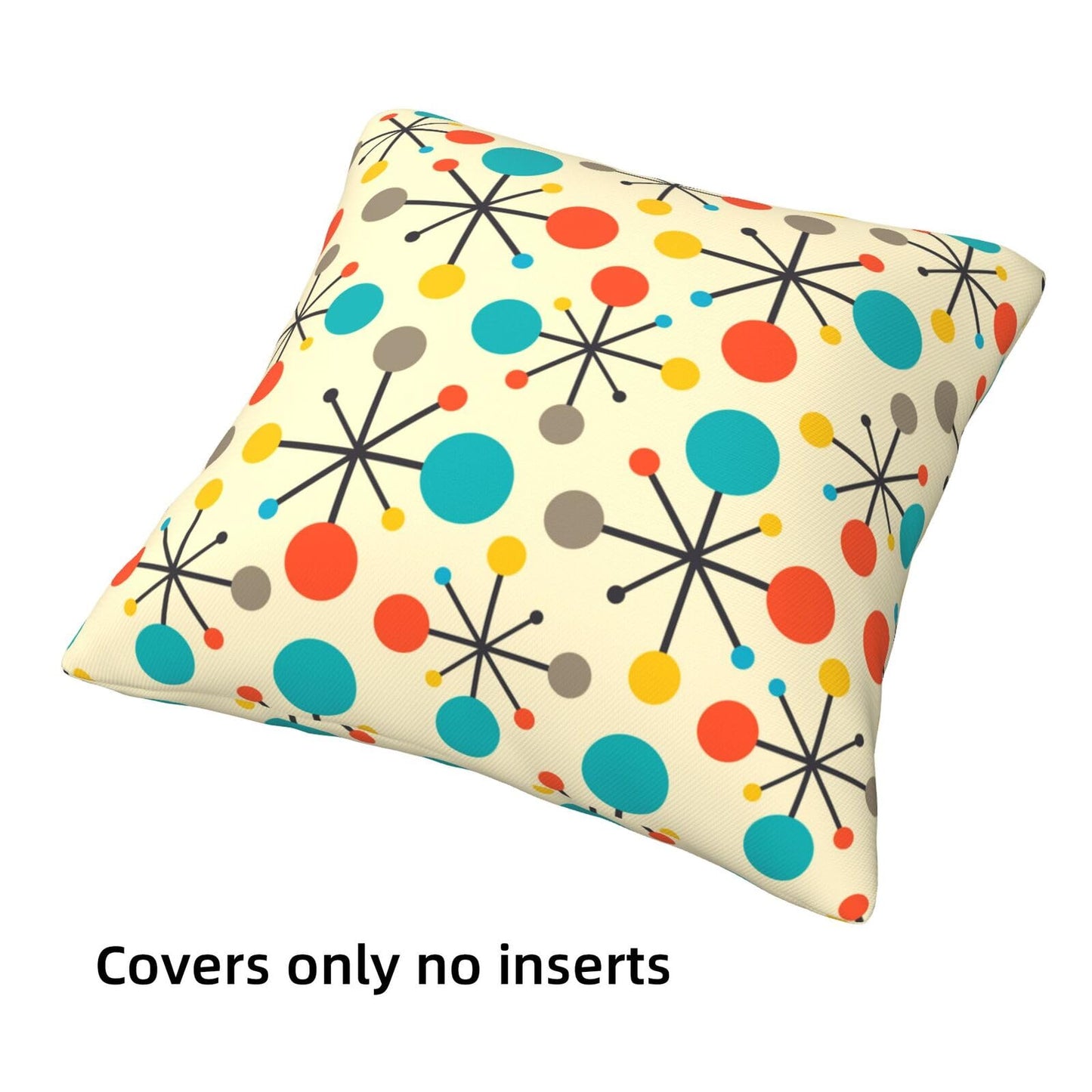 Bshuey Pillow Covers 18x18 Inch Set of 4 Mid Century Modern Retro Pattern Throw Pillow Covers Farmhouse Cushion Case Decor for Sofa Couch