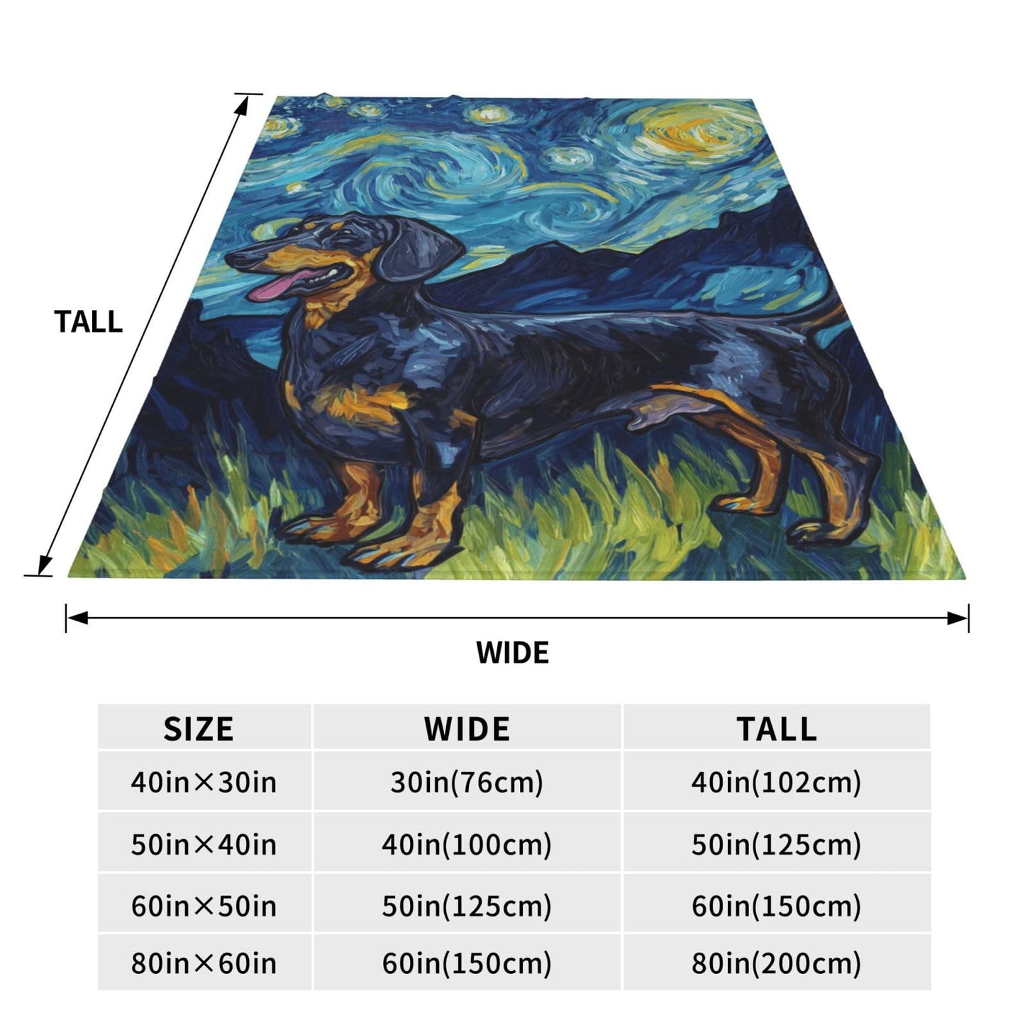 TZJCCMAY Dachshund Blanket for Kids Women Adults, Dog Lover Throw Blankets, Soft Lightweight Fleece for Bed Sofa Home Living Room Decor, Birthday Gifts, 50x60in