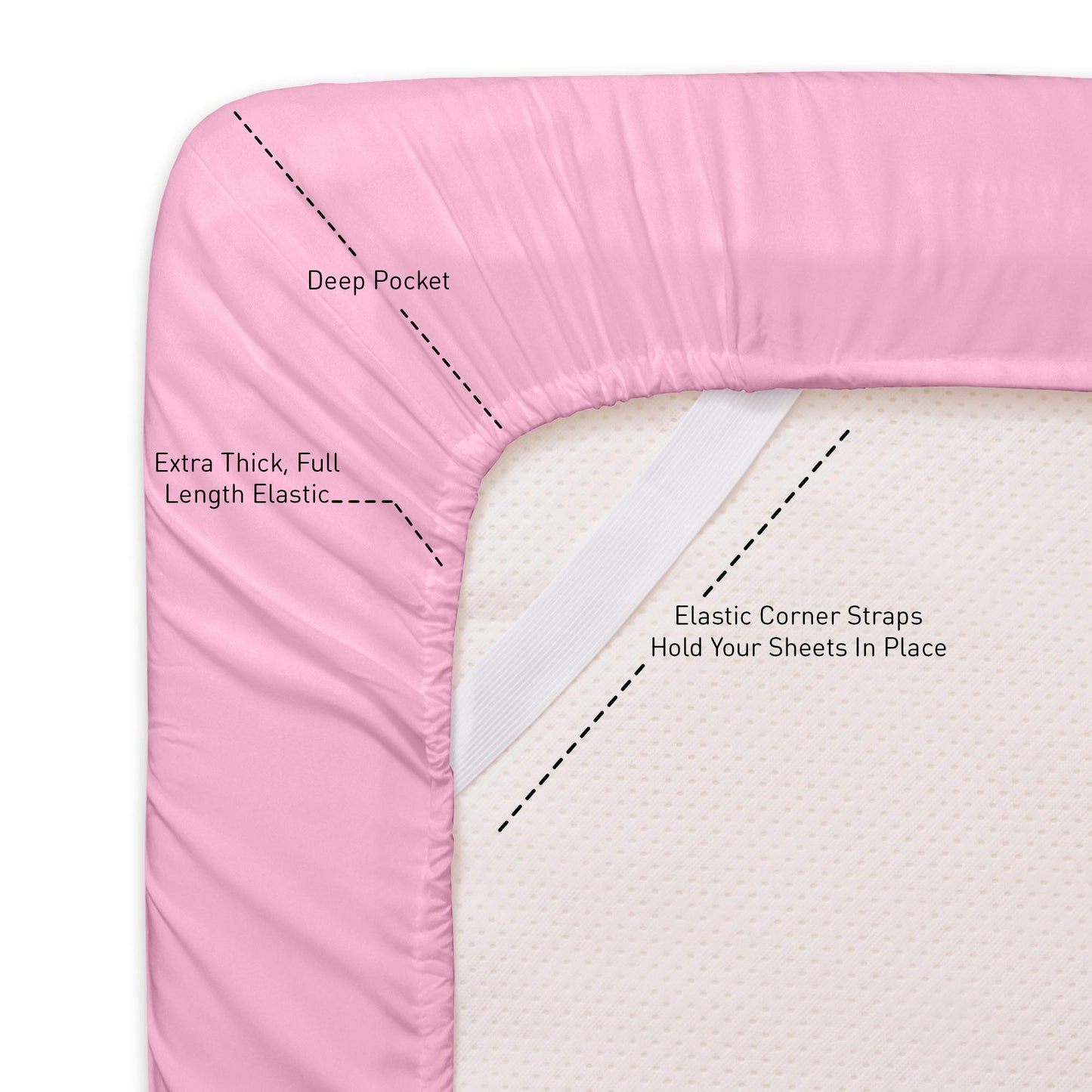 Sweet Home Collection Queen Sheets Pink - 6 Piece 1500 Supreme Collection Fine Brushed Microfiber Deep Pocket Queen Sheet Set Bedding - 2 Extra Pillow Cases, Great Value, Queen, Pink (Pack of 1)