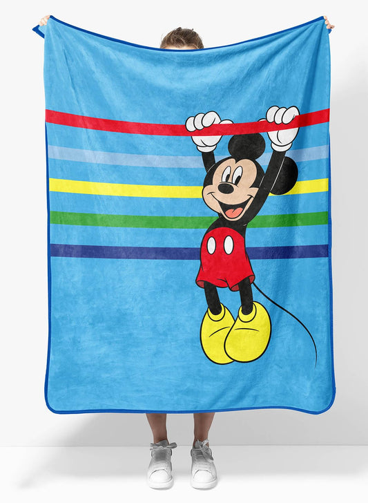Disney Mickey Mouse Plush Travel Throw Blanket - Measures 40 x 50 Inches - Super Soft & Cozy Travel Accessories