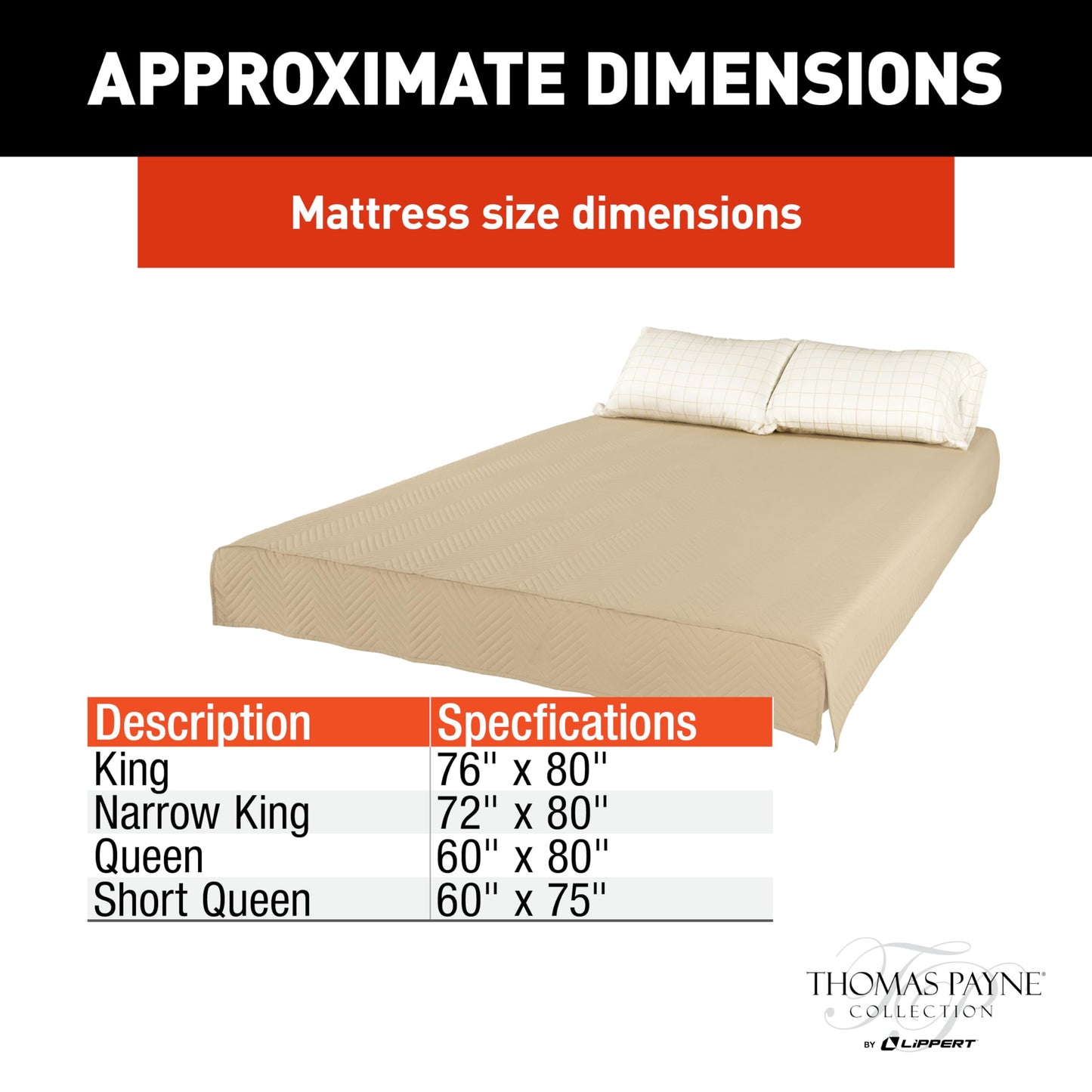 Lippert Easy Zzzs™ RV Bedding Set - Short Queen, Tan Brown
