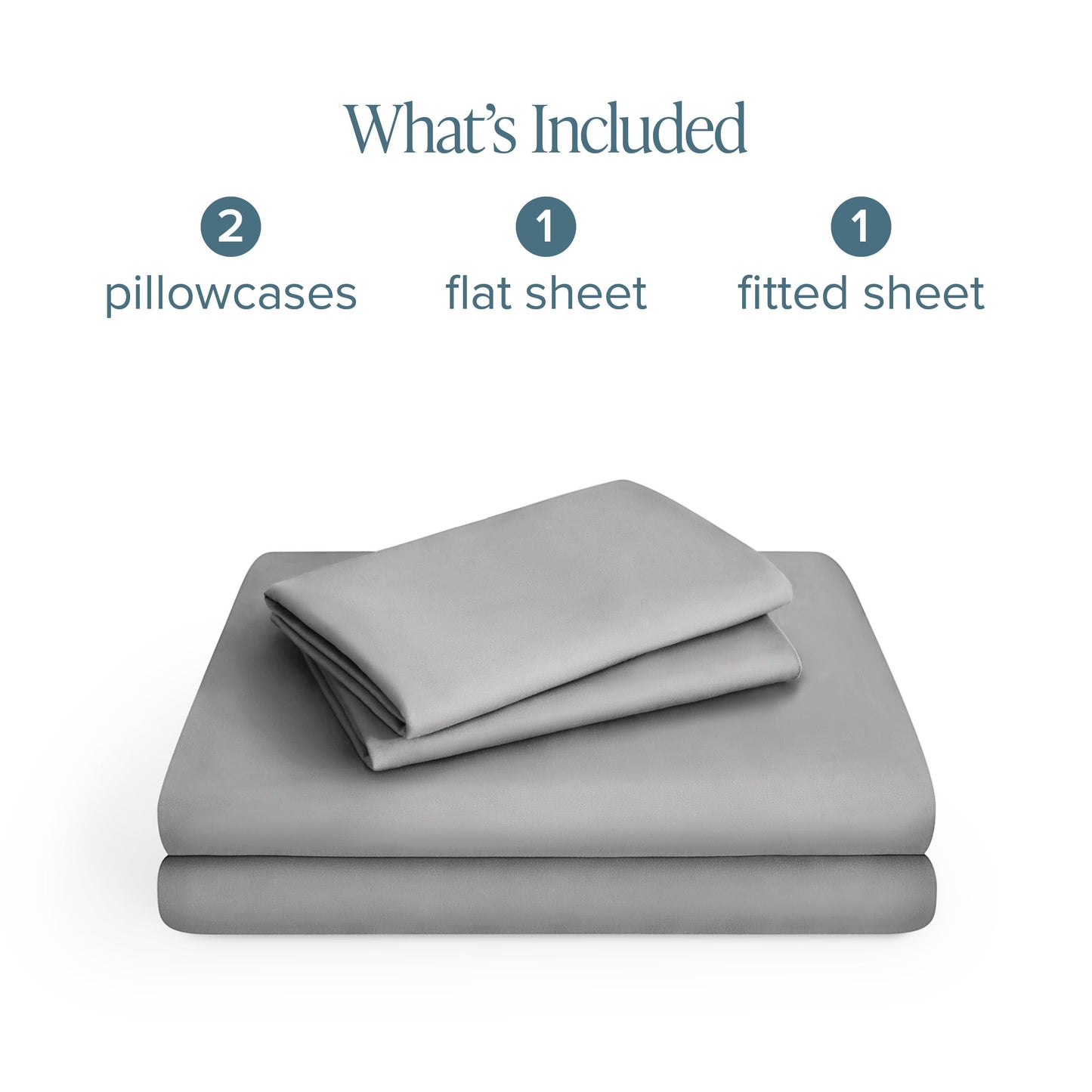 Bare Home Cooling Performance Jersey Knit Stretch Sheet Set, Moisture-Wicking & Breathable, 4-Way Stretch Bed Sheets, Envelope Pillowcases (Full, Light Grey)