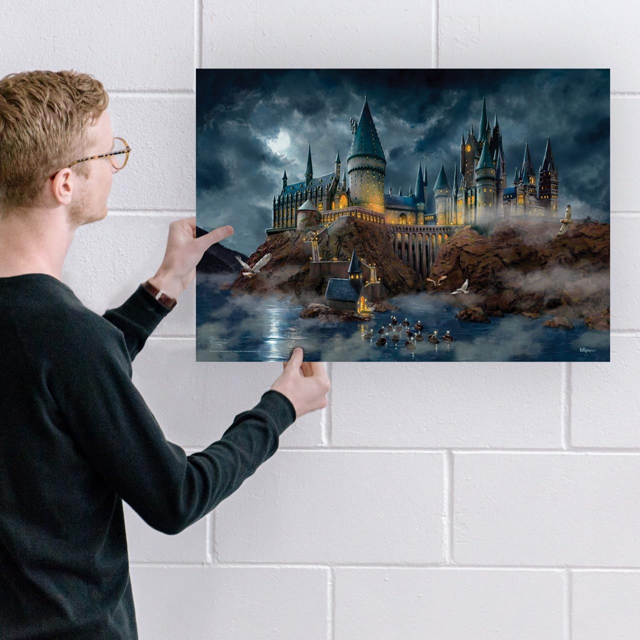 MIGHTYPRINT Harry Potter – Hogwarts Castle – Durable 24” x 17 Wall Art – NOT Made of Paper – Officially Licensed Collectible MP24170997