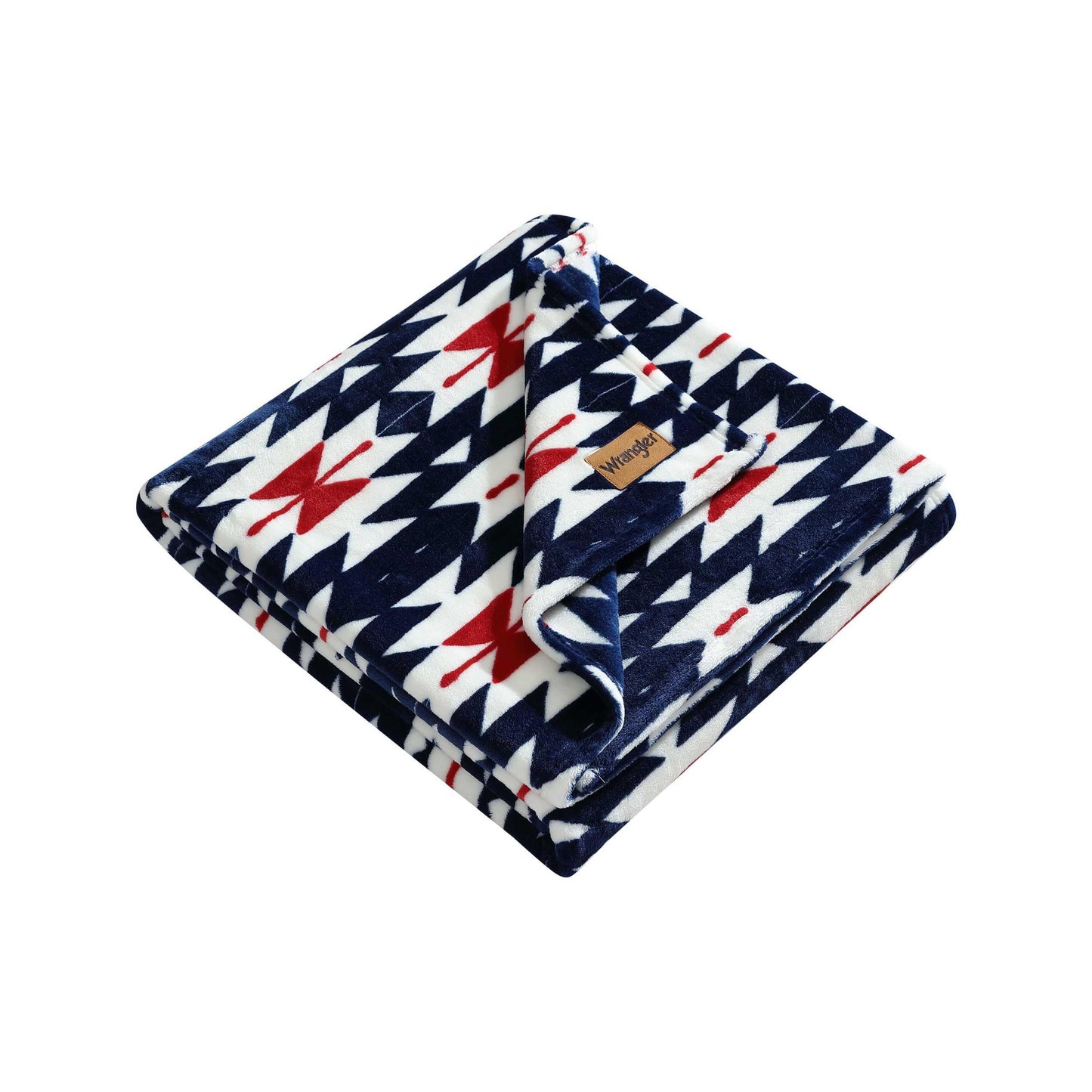 Wrangler - Blanket, Super Soft Plush Bedding, Yellowstone Inspired Throw Blanket for Couch or Bed (Navajos Blue, 50" x 70")