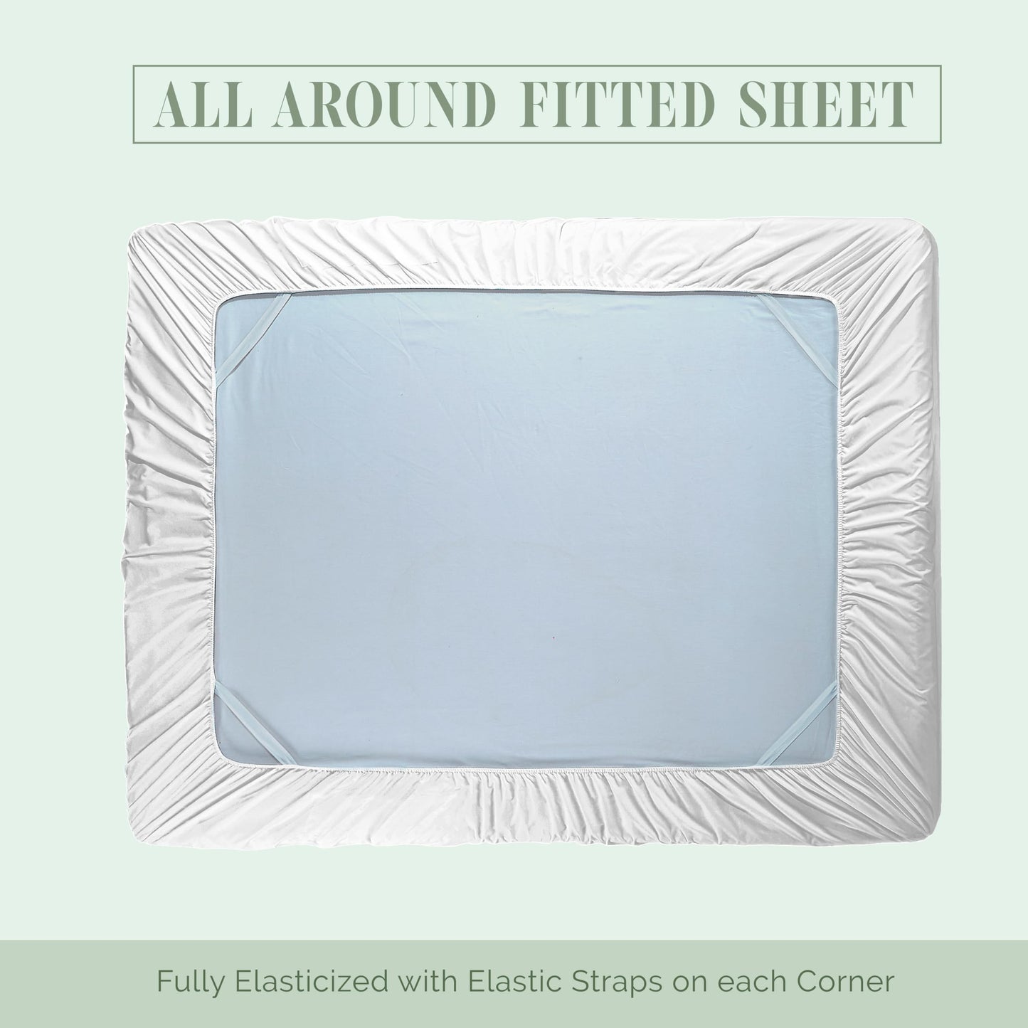 Elegant Comfort 1500 Premium Hotel Quality 18-24 Inches Deep - Extra Deep Pocket Single Fitted Sheet for High Mattress, Luxury and Softest, Smart Pocket - Wrinkle Free, King, White