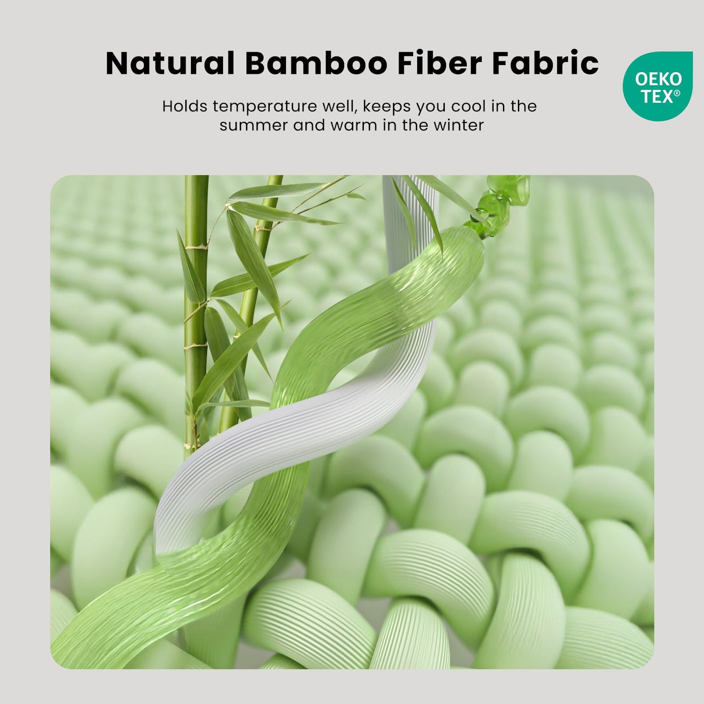 HOMRELEXA Bamboo Mattress Topper Twin XL Size 3 Inch, Cooling Gel & Bamboo Charcoal Memory Foam Mattress Topper for Back Pain Relief, Firm Dual-Layer Foam Bed Pad with Removable Cover College Dorm