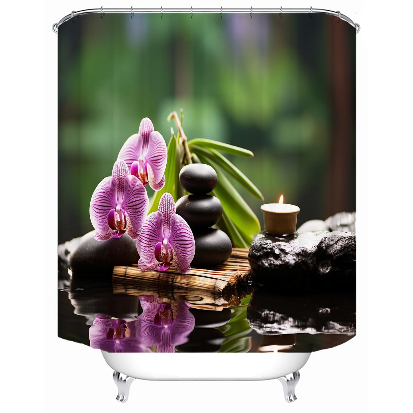 WODEJIAFANG Polyester Bath Blind Set Hooks & Liners in Bath Room Shower Curtains Sets for Bathroom Accessories,African Girls 3D Printed Beautiful Wide Fabric Toilet Curtain for Bathtub 72X72 inches