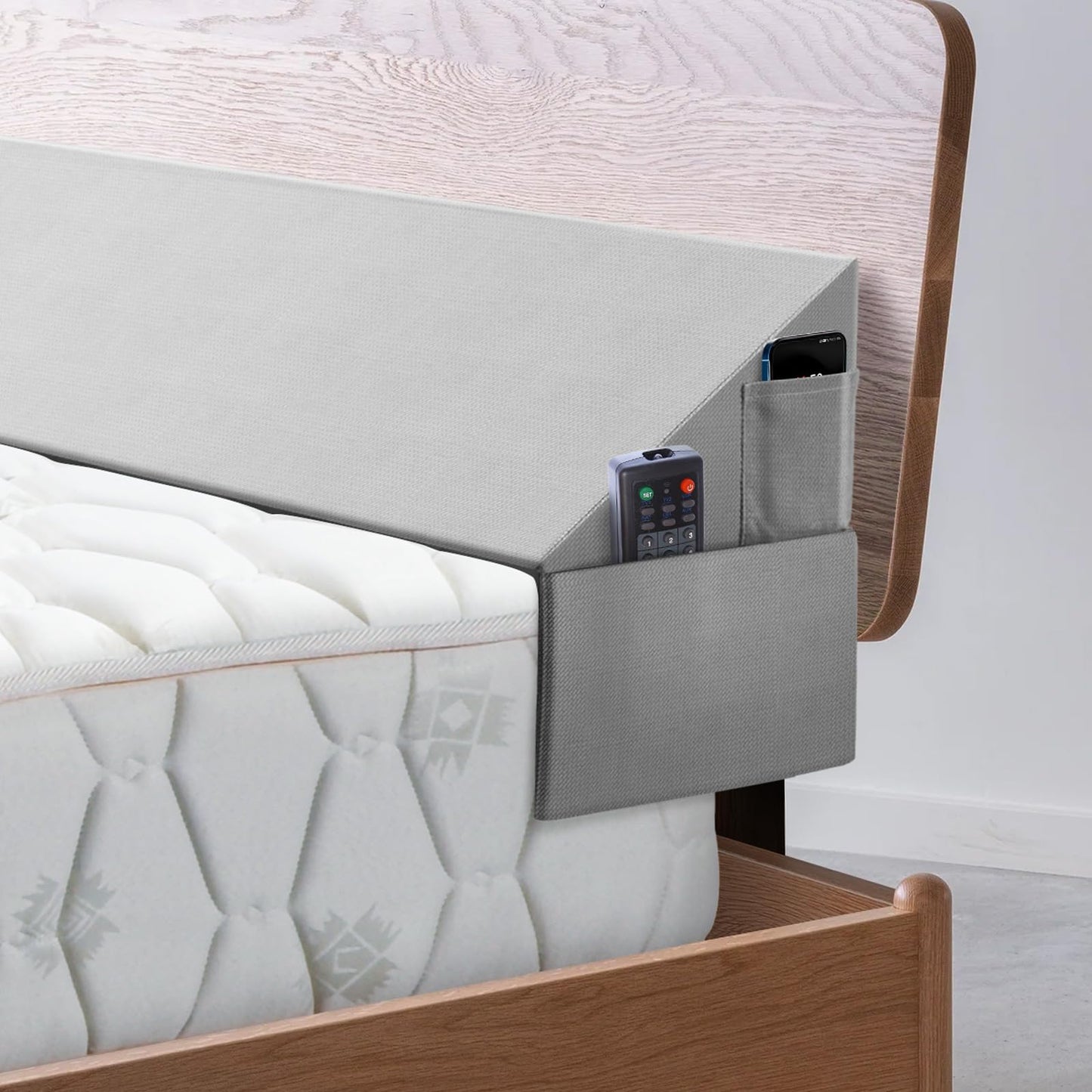 Krightlink Bed Wedge Pillow for Headboard Gap, King Size (76"x10"x6") Bed Gap Filler Mattress Wedge, Fits Bed Gap(0-8") Between Mattress and Headboard
