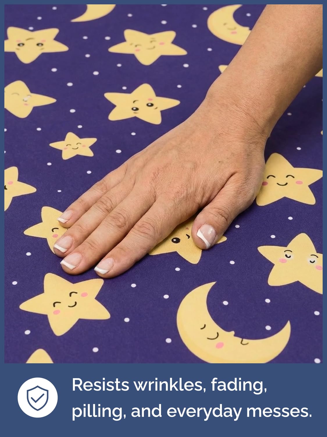 CGK Unlimited Kids Twinkle Stars Queen 4 Piece Sheet Set - Boys, Girls, Teens, Toddler - Easy Fit Deep Pockets - Soft, Cooling & Breathable Sheets - Cute, Cozy, Fade & Wrinkle Free - Machine Washable