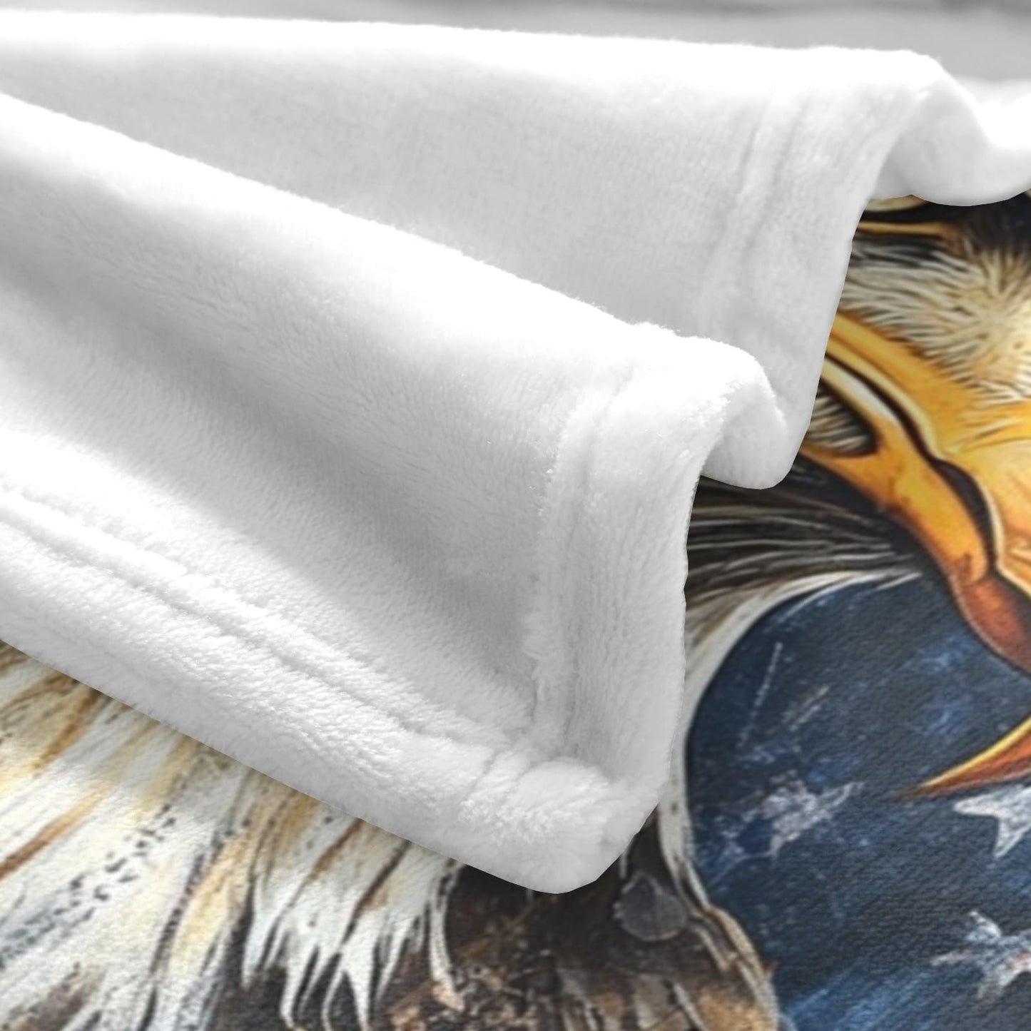 CUSFOU Eagle with America Flag Blanket, Personalized Blanket with Name for Sofa Couch, Independence Day, 4th of July Gifts, 30"x40"
