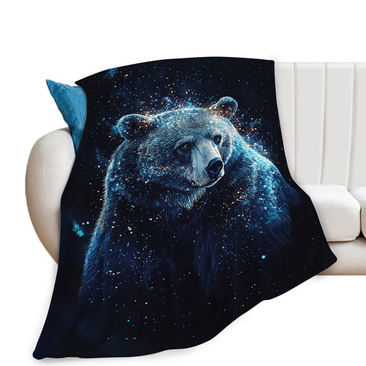 Bear Blanket, Bears Throw Blanket, Bear Gifts, Animal Blankets, Bears Stuff Fleece Flannel Plush for Mann Women Girls Lovers Adults Soft Bedding for Sofa Office Home Decor 40"X50"
