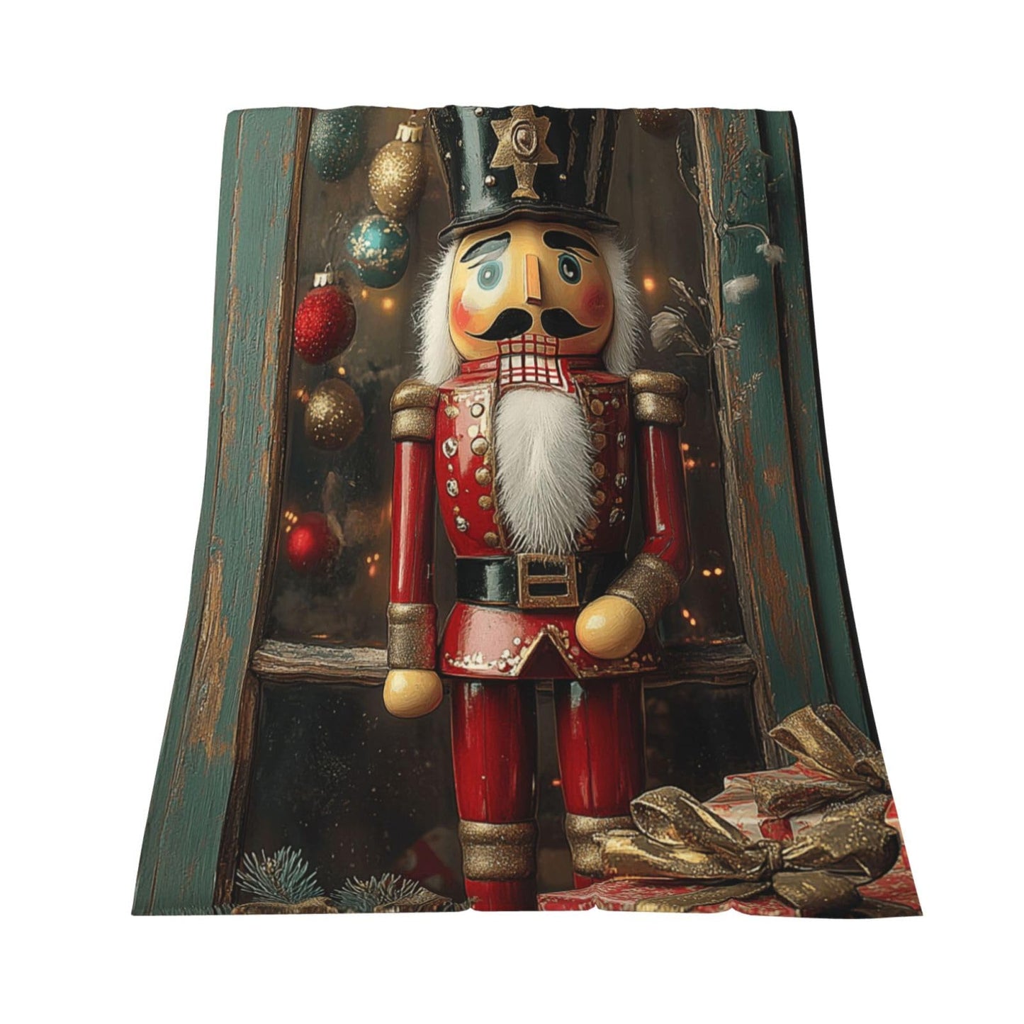 Cafemira Christmas Soldier,Adults Soft Flannel Blanket,Gift Fleece Blankets,60x50 Inch,All Season,Lightweight Durability,Couch Knee Throw,for Sofa,Bed,Camping,Office nap,Practical Decor.