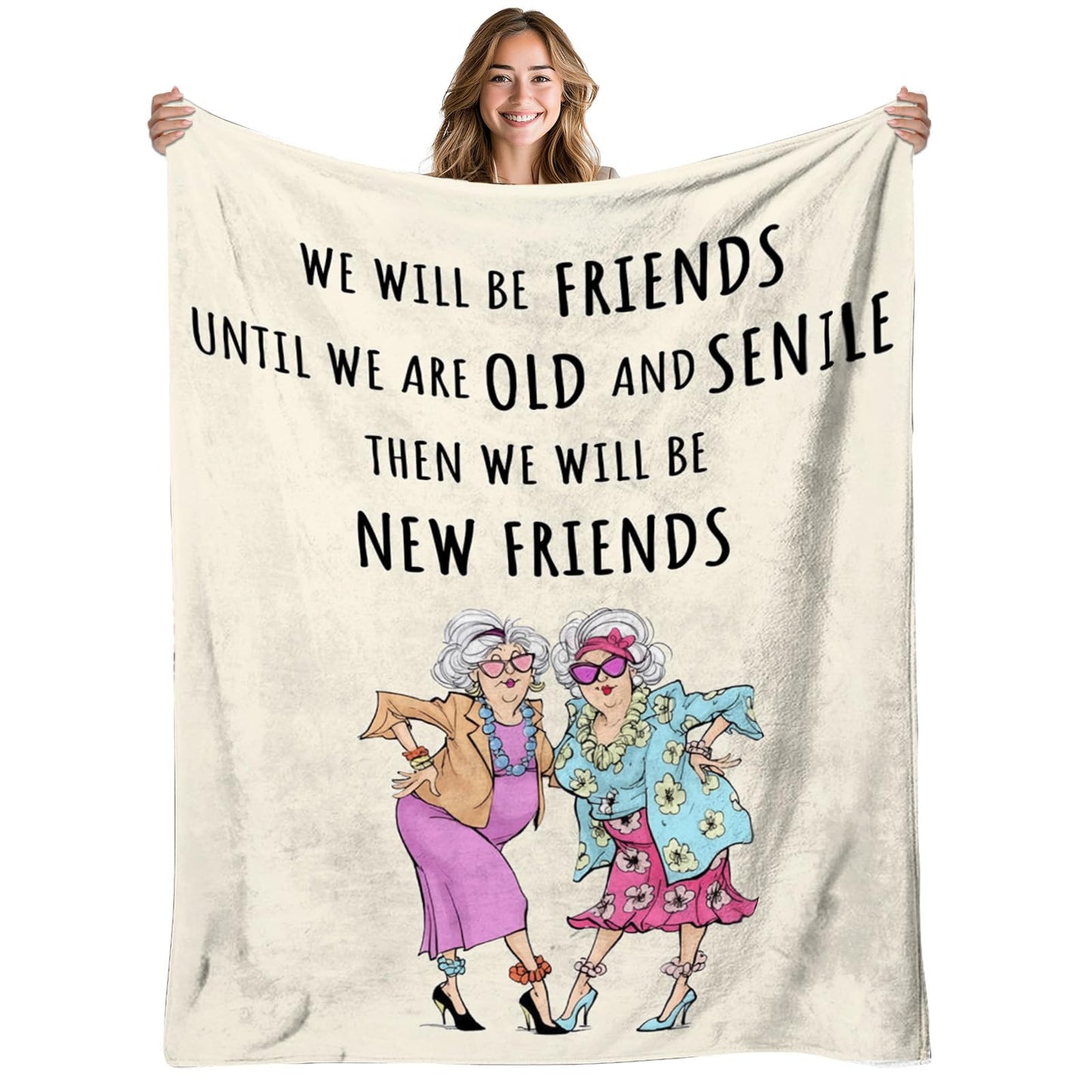Soft Friend Blanket for Women, Warm and Cozy Friendship Gifts for Women, Friends Blanket for Friendship, Birthday, Warm Throw Blanket Gifts for Chritsmas Thanksgiving 50x60