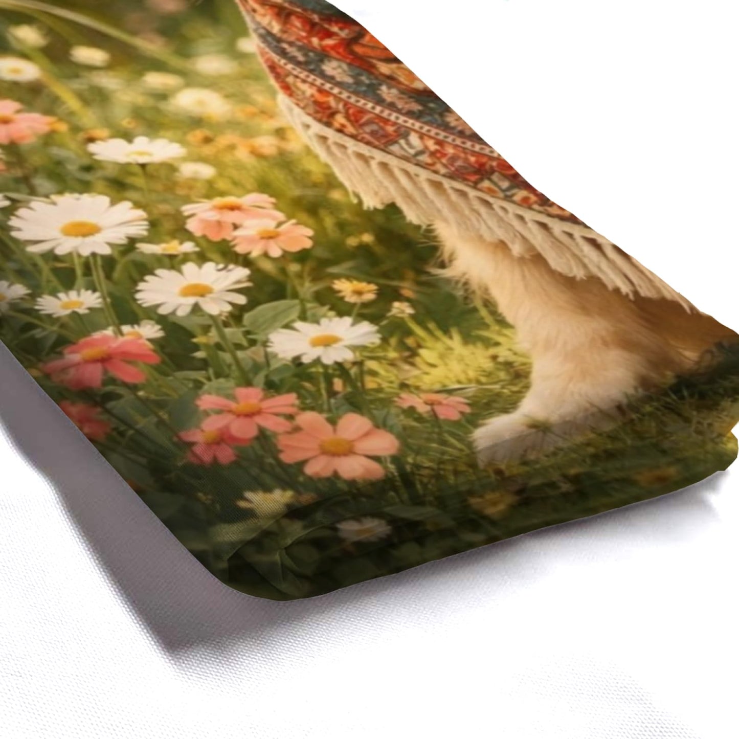 REZHOCH Boho Fun Golden Retriever Shower Curtain 72x72Inch,Cute Floral Daisy Animal Home Bathroom Decor,Rustic Nature Farmhouse Woodland Bohemian Waterproof Fabric Bath Set with Hooks