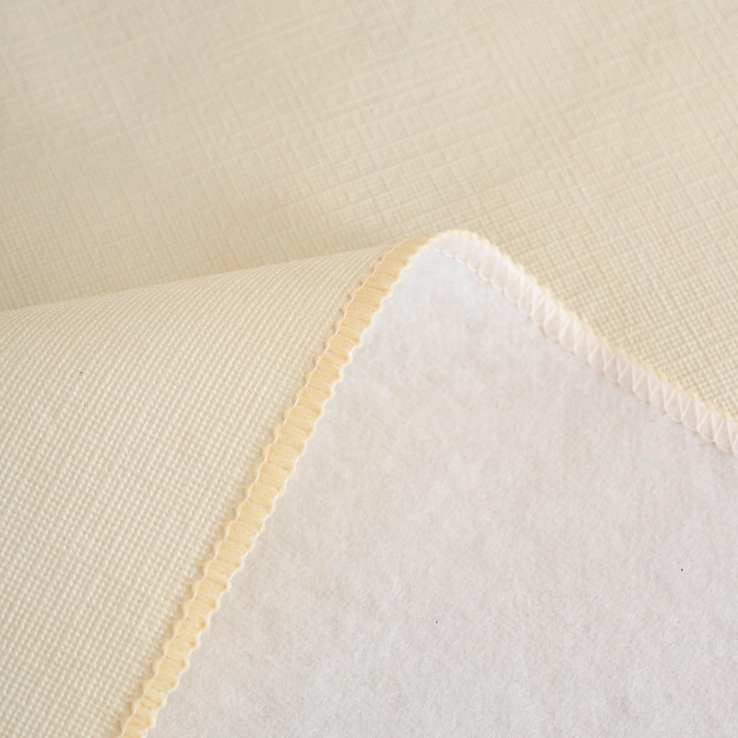 Rectangle Tablecloth Wipeable Vinyl Tablecloths with Flannel Backing, Plastic Outdoor Oil-Proof Waterproof Table Cover, Both Indoors and Outdoors. (Beige, 52" x 70")