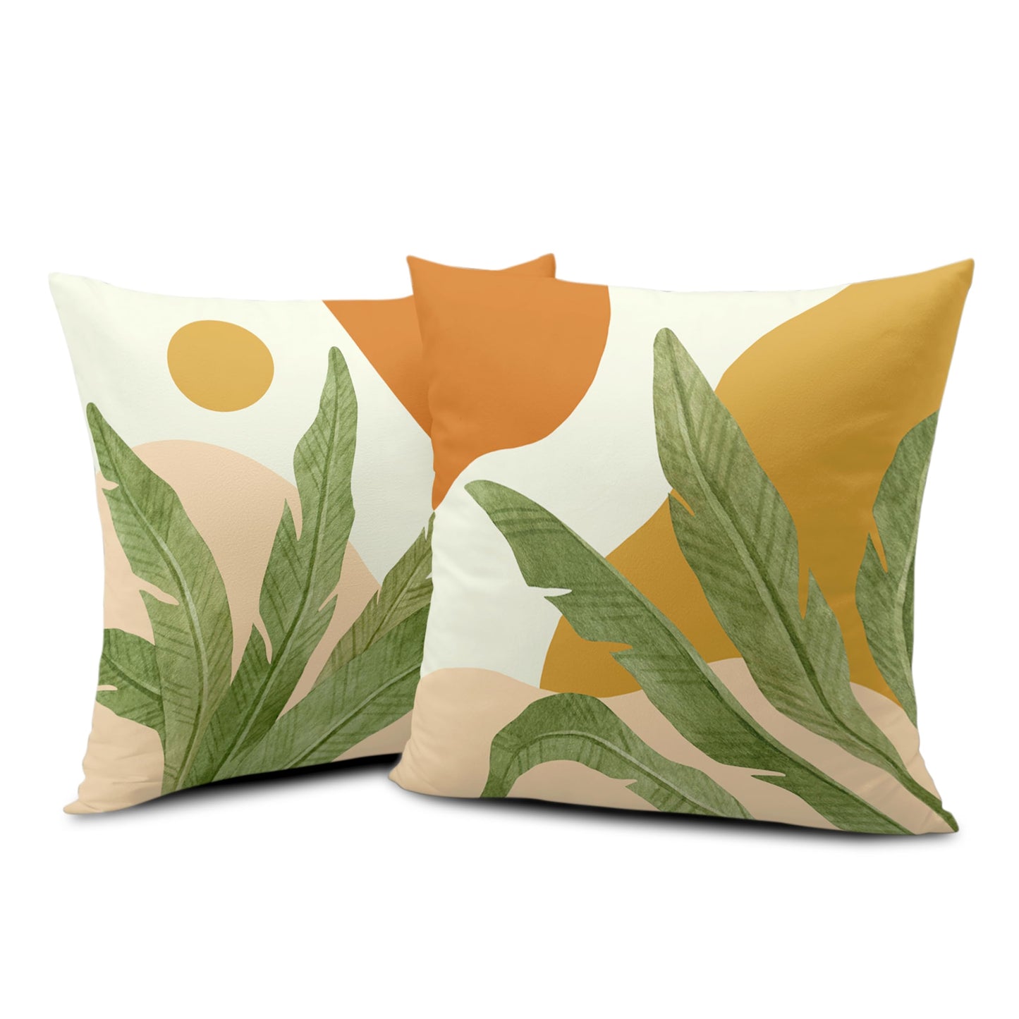 Kwlegh Abstract Boho Pillow Covers 18X18 Tropical Leaves Throw Pillow Covers Set of 2 Modern Palm Tree Decorative Pillow Case for Living Room Couch Patio Home Decor