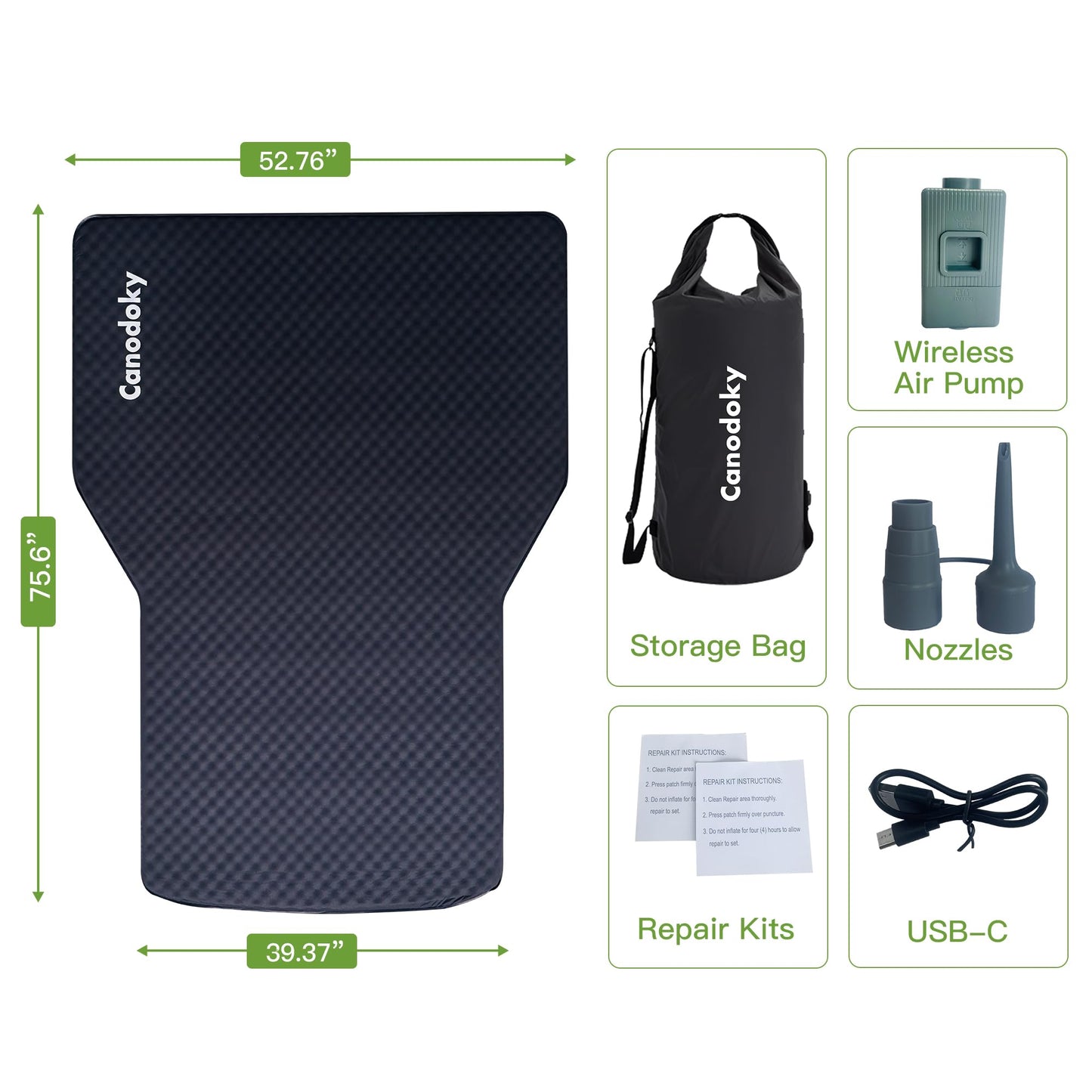 Upgraded Hybrid Foam & Air SUV Mattress with Rechargeable Built-in Pump, Quick Inflation & Deflation, 4" Ultra-Thick, Comfortable Mattress for Car Camping & Road Trips, Perfect for Mid & Large SUVs