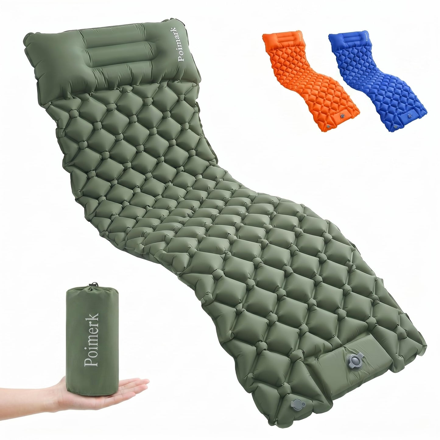 Ultralight Camping Sleeping Pad Mat, Compact Air Mattress for Backpacking