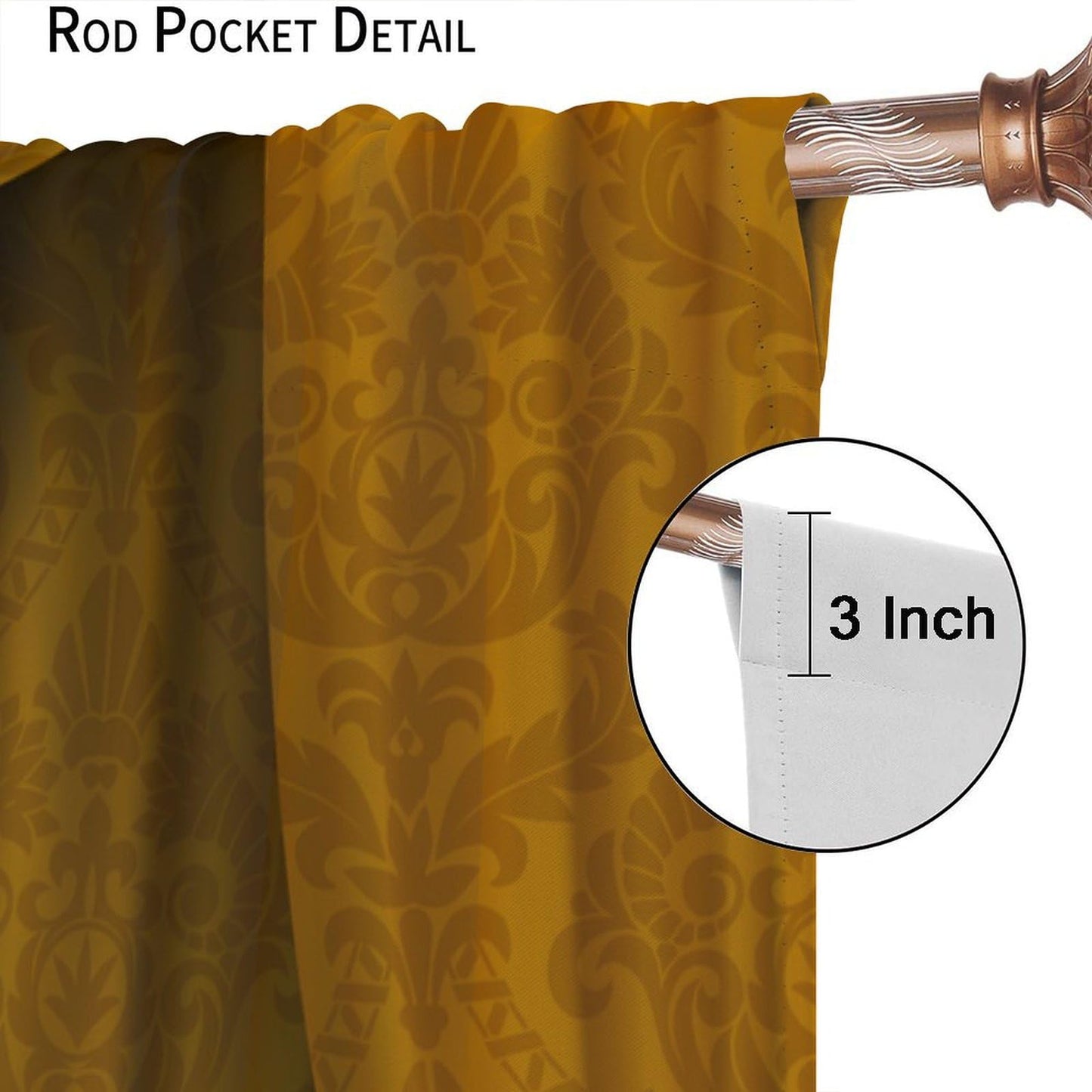 Nitmbi Victorian Curtains，Grand Opening Showroom Cinema Theater Background Print Retro Pattern Drapes Window 2 Panel Rod Pocket Curtain for Bedroom Living Room Decor 20.5" W X 45" L No Blackout