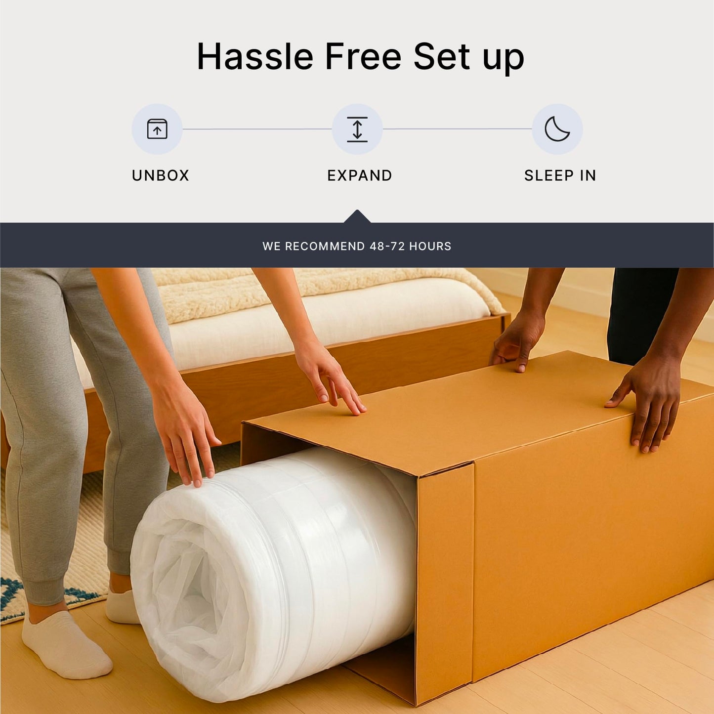 Signature Design by Ashley Queen Size Chime 10 Inch Medium Firm Memory Foam Mattress with Green Tea & Charcoal Gel for Pressure Relief, Fiberglass Free, Mattress In A Box