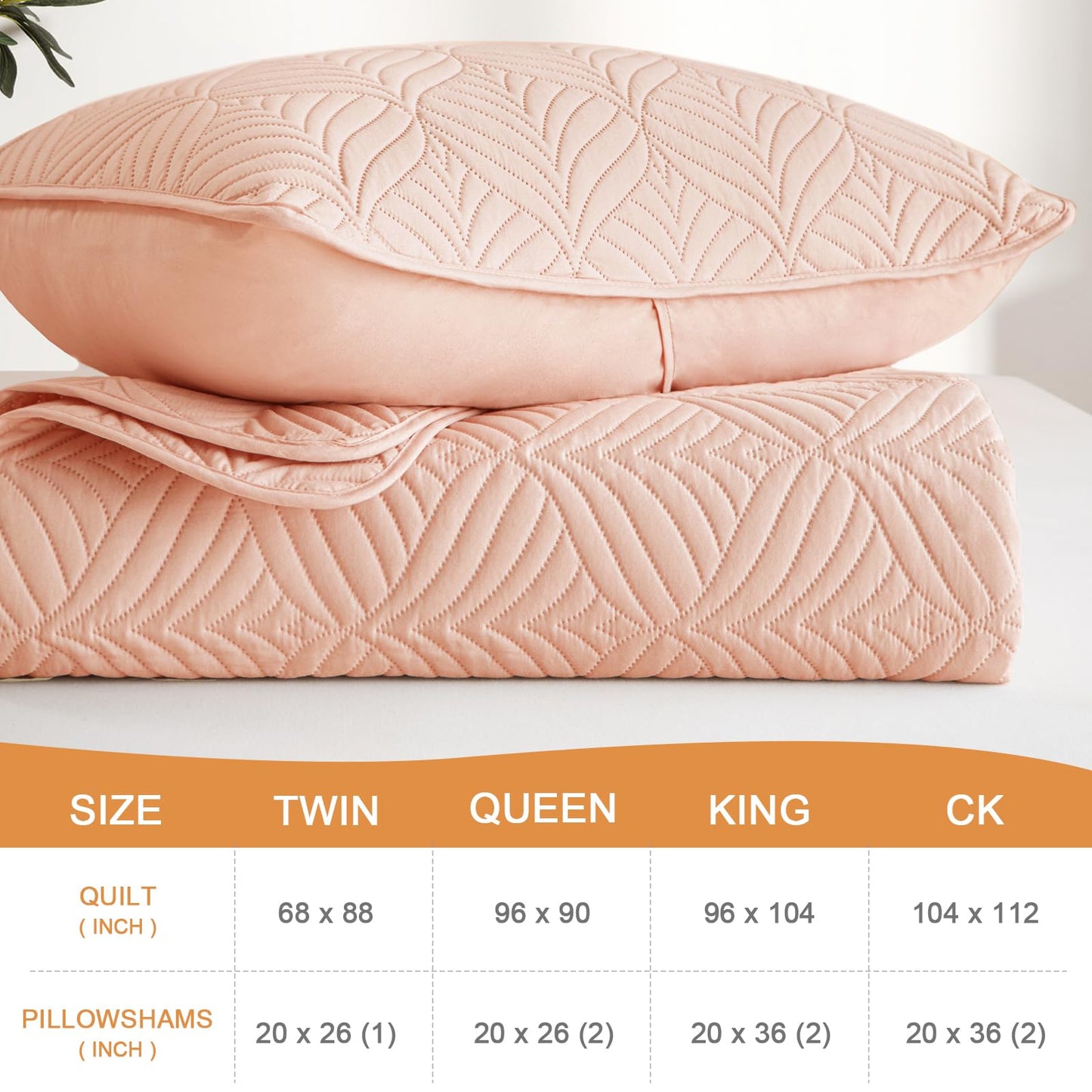 Whale Flotilla Extra Soft Full Queen Quilt Bedding Set, Lightweight Blush Pink Bedspreads Quilts Queen Size with Modern Pattern, Reversible 3-Piece Coverlet with 2 Pillow Shames for All Seasons