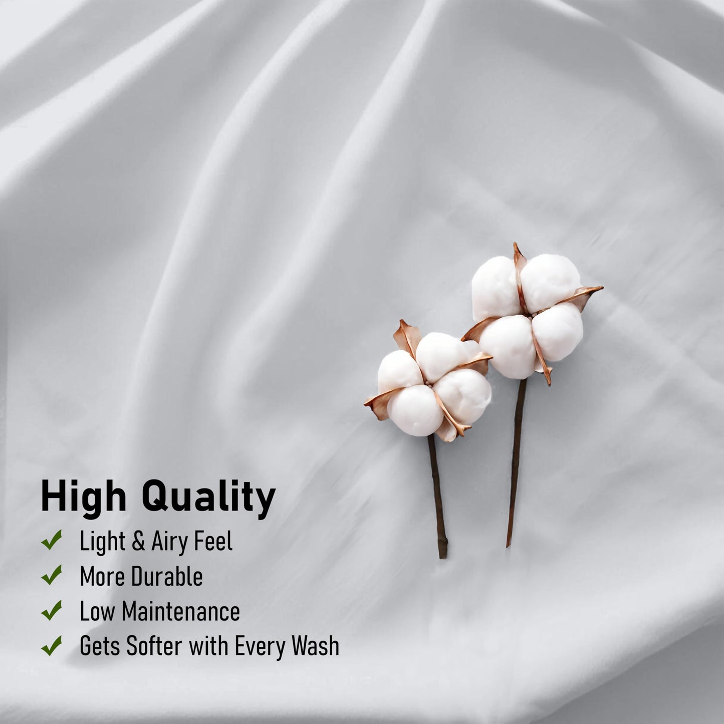 RUVANTI 100% Cotton Percale Sheets, Full Size, Quiet Gray